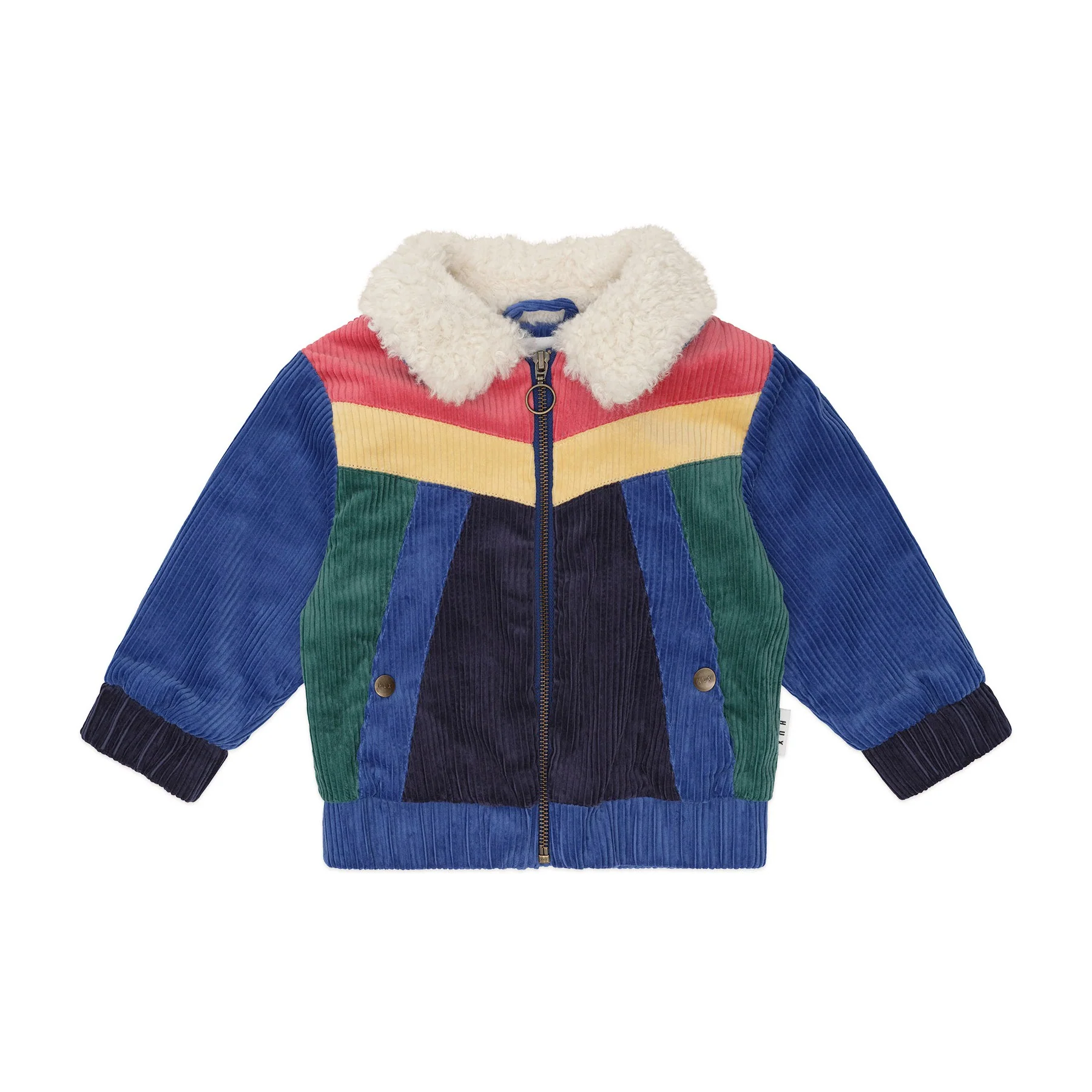 Colour Block Cord Jacket