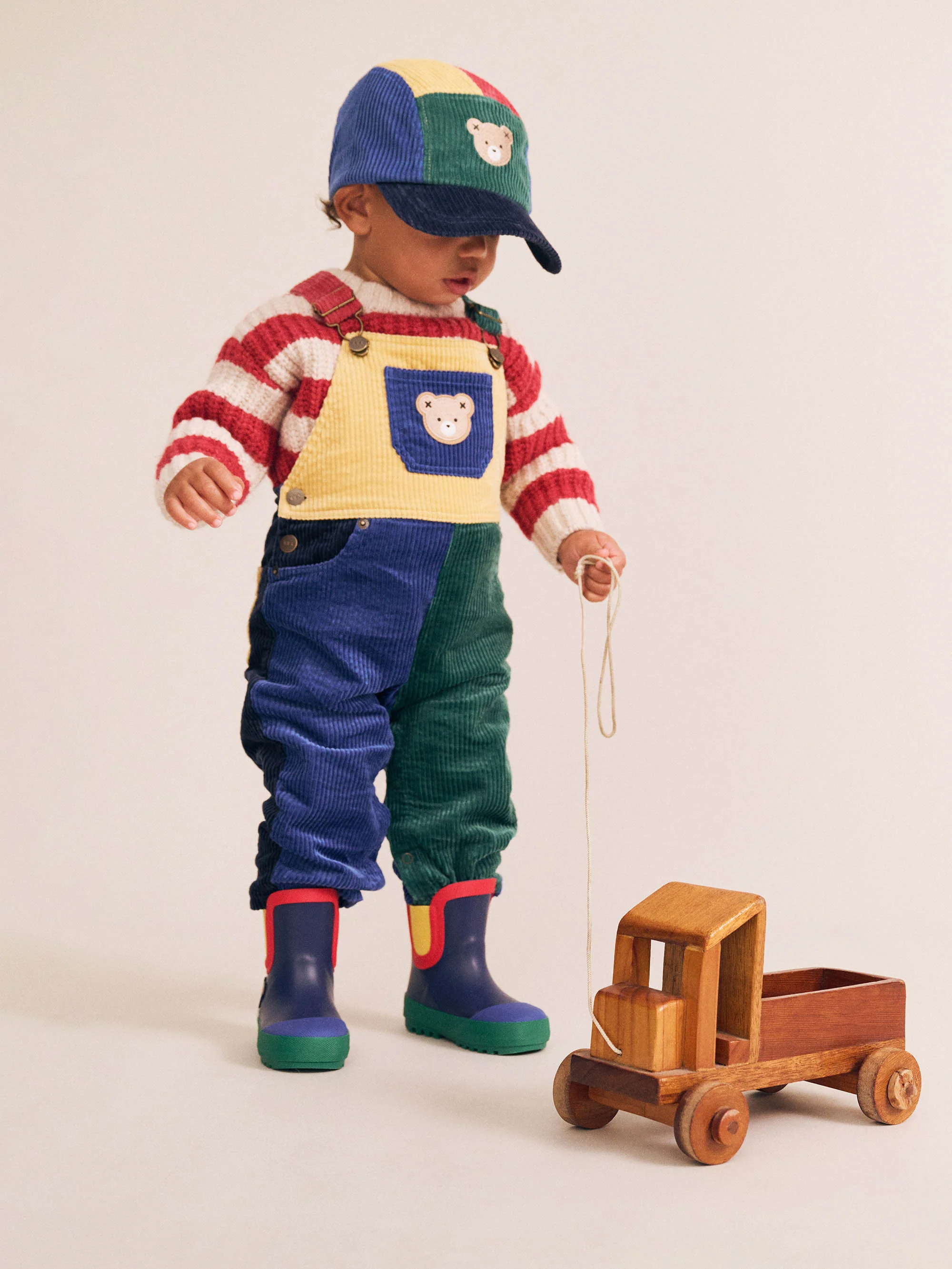Colour Block Cord Overalls - Image 4
