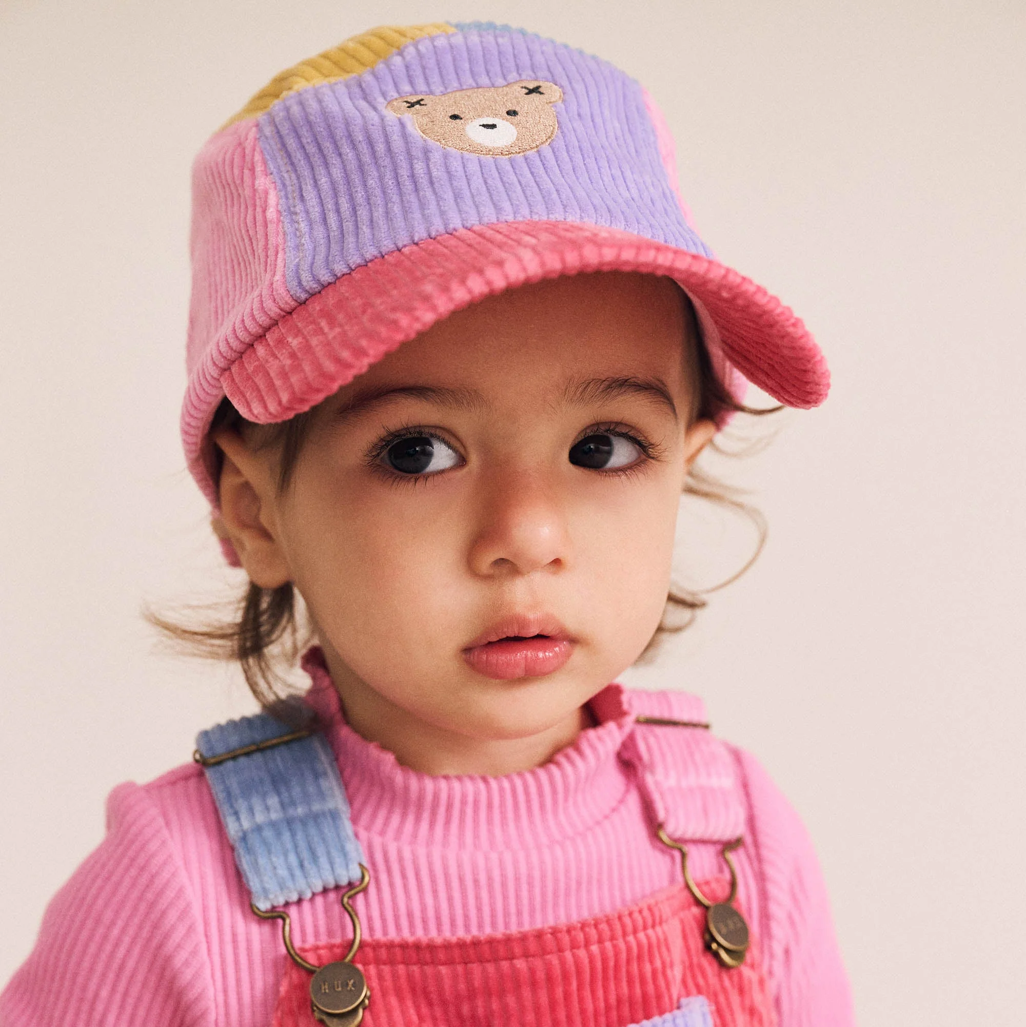 Colour Block Girl Cord Overalls - Image 3