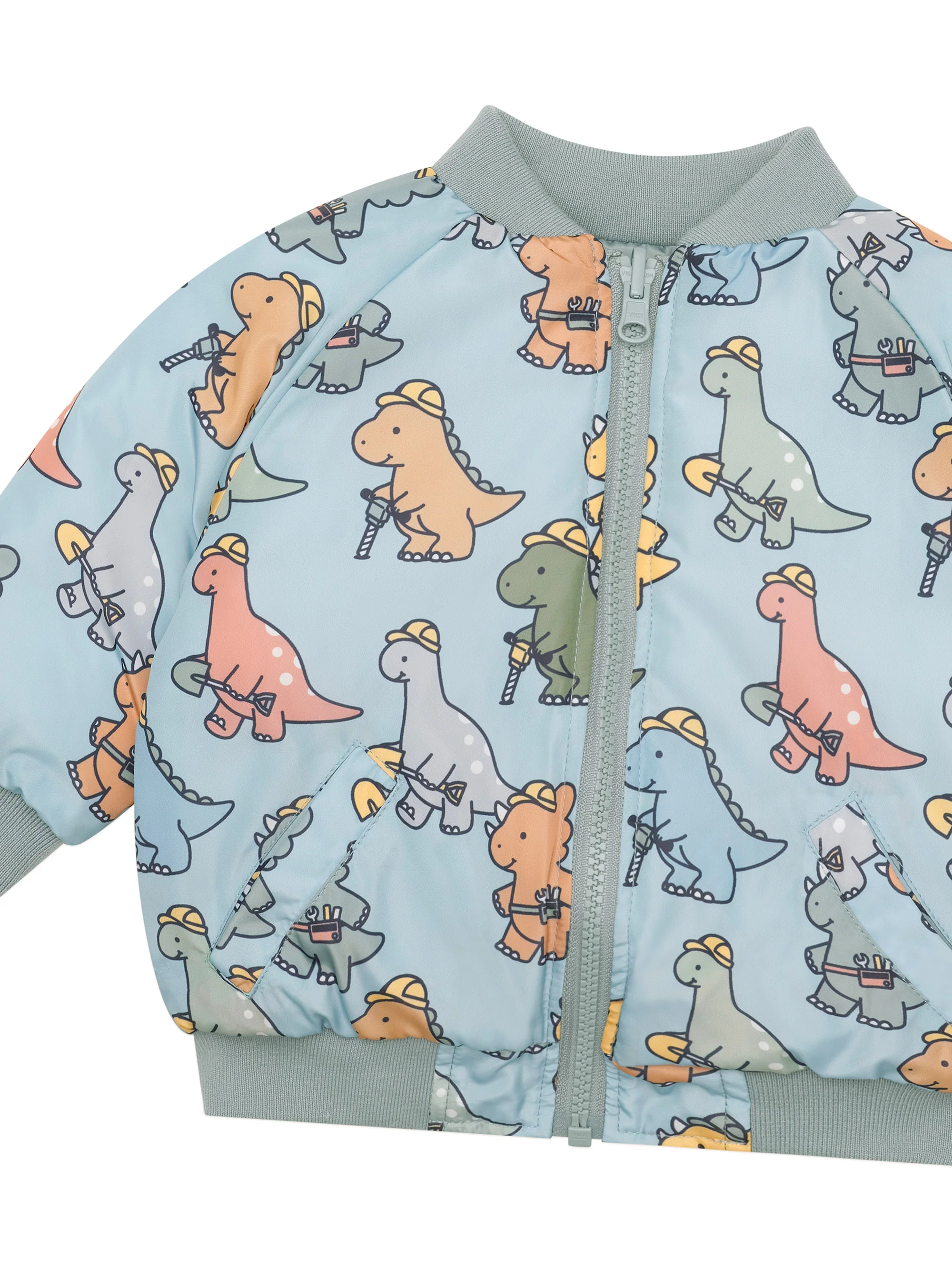 Construction Dinos Reversible Bomber - Mineral Green - Image 7