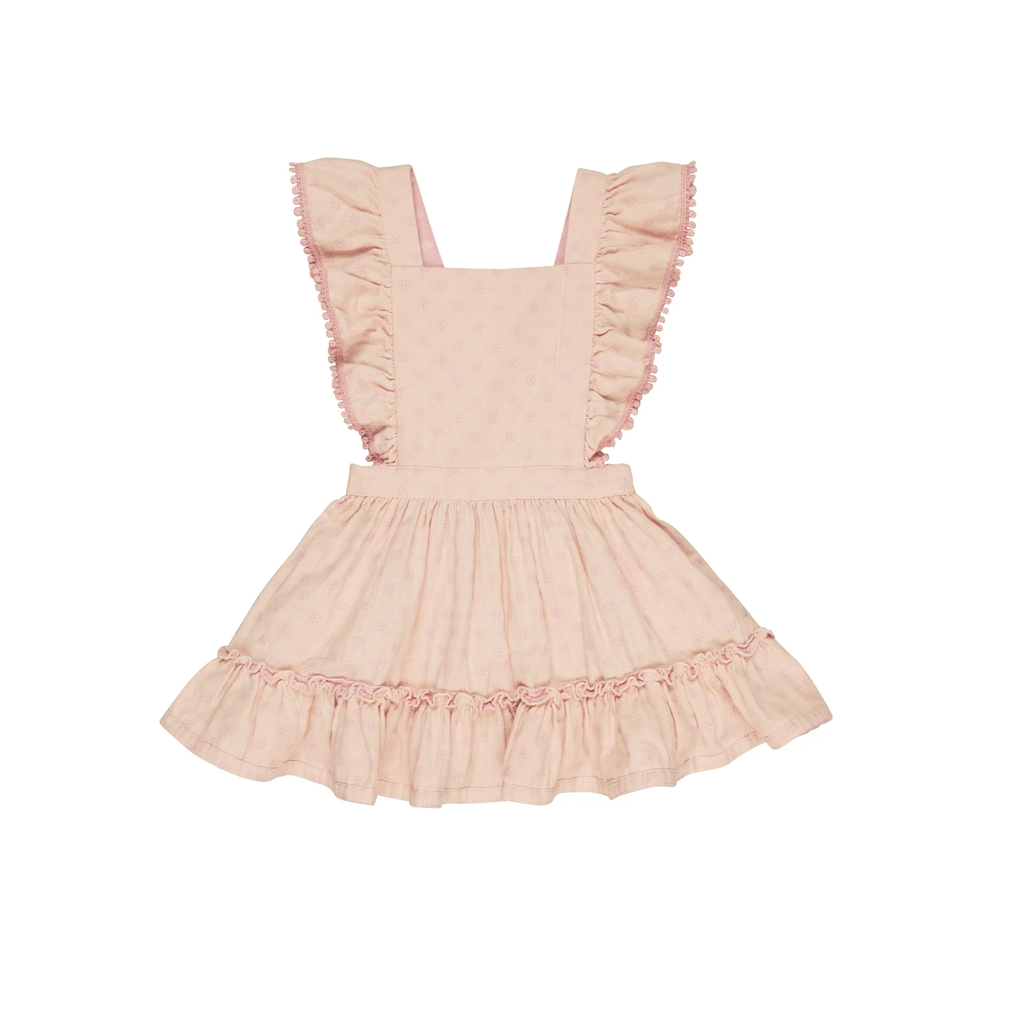 Huxbaby Daisy Reversible Bib Dress - Dusty Rose + Sunkiss - Image 4
