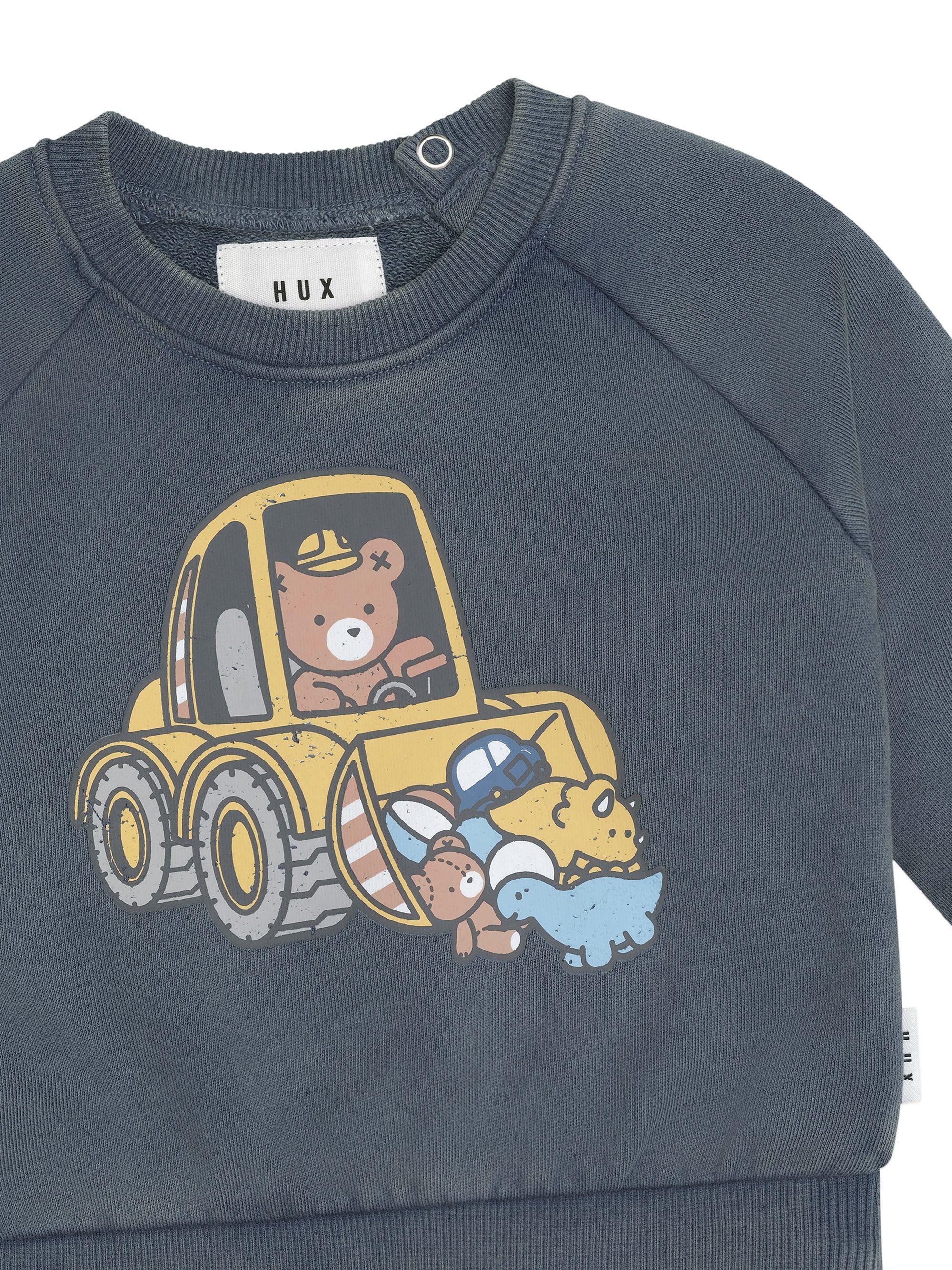 Digger Hux Sweatshirt - Washed Navy - Image 4