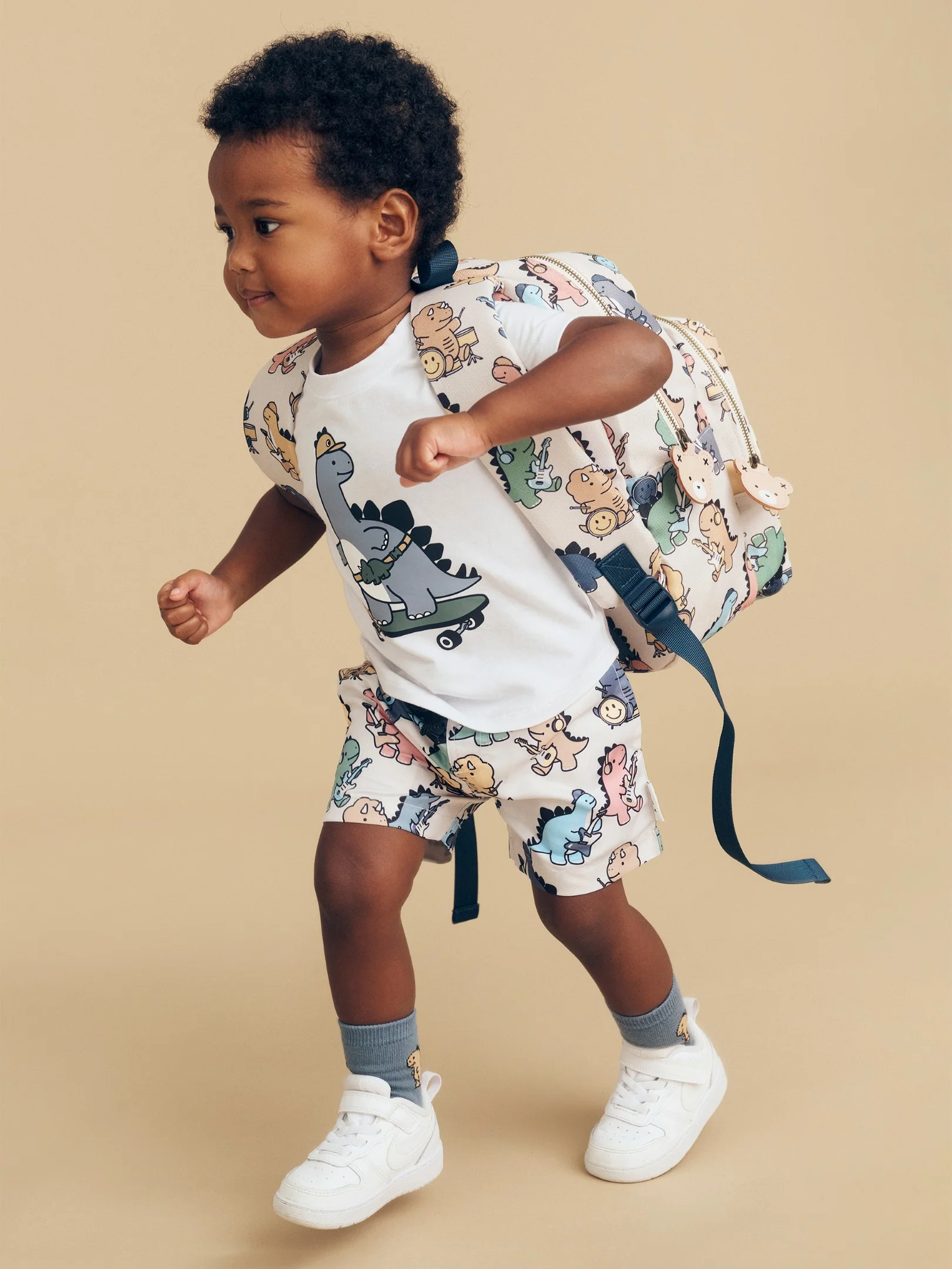 Dino Band Backpack - Almond Milk - Image 3