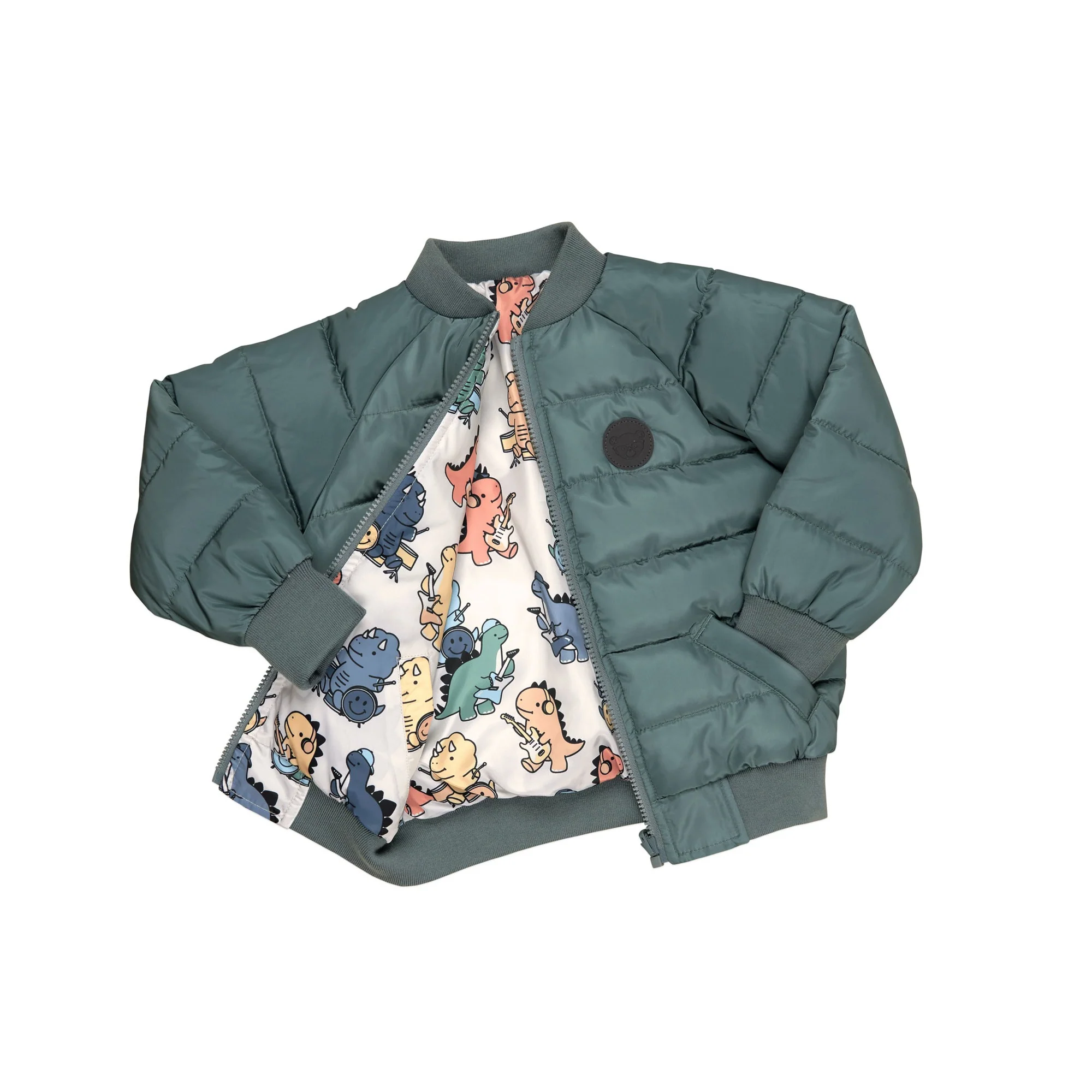 Dino Band Reversible Bomber - Light Spruce - Image 3
