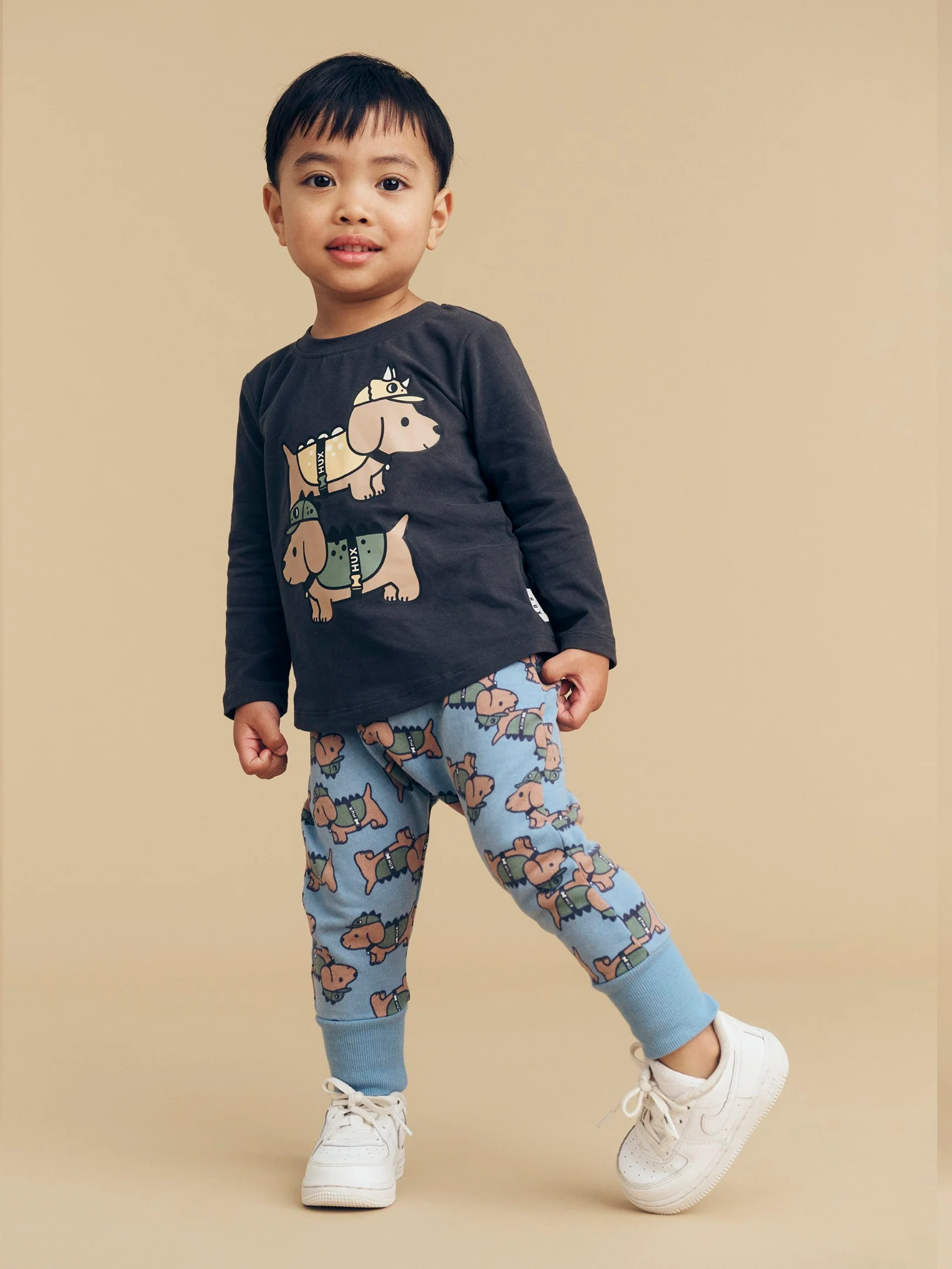 Dino Dog Pals Top - Soft Black - Image 2