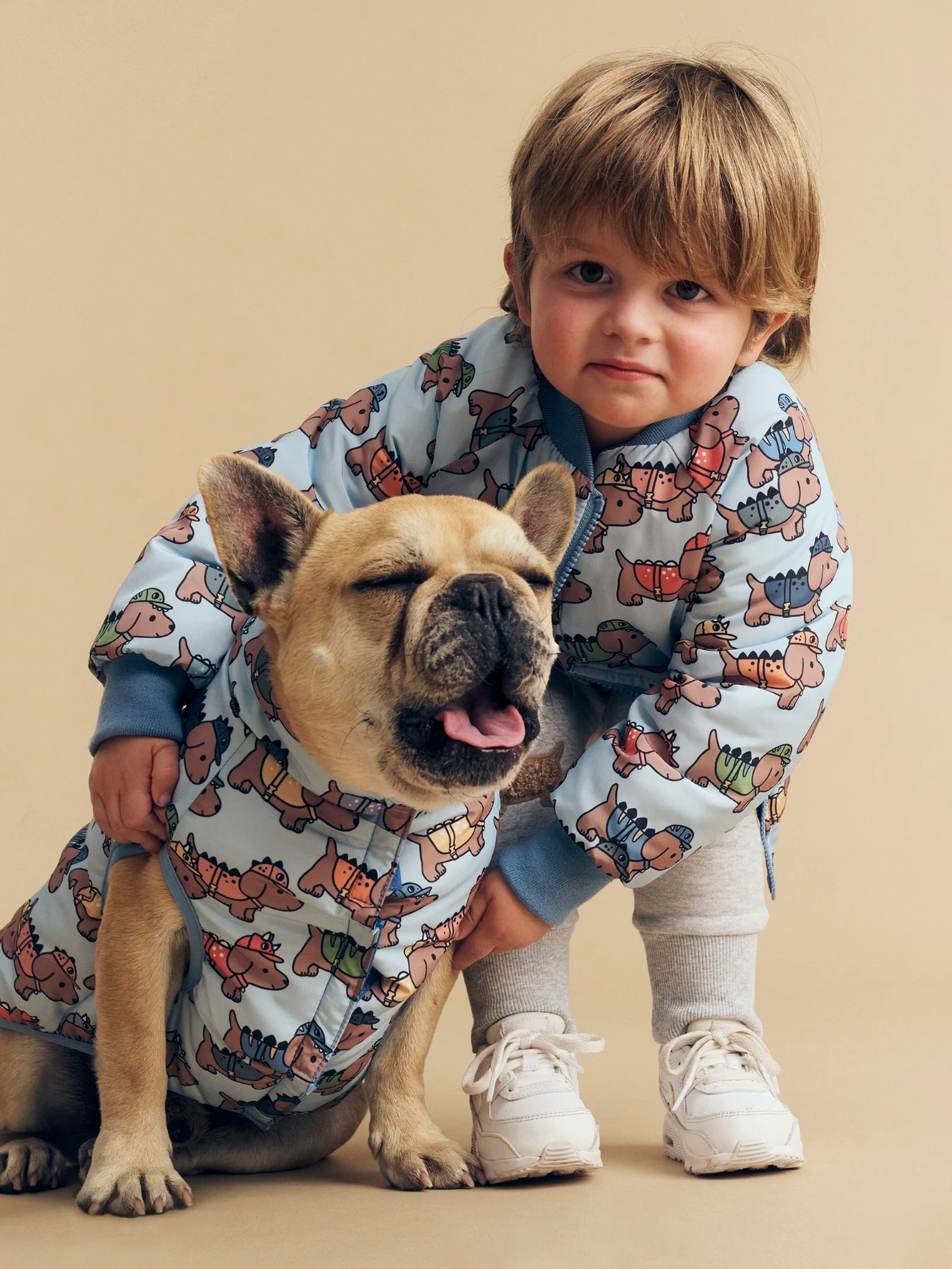 Dino Dog Reversible Bomber - Mountain Blue - Image 3