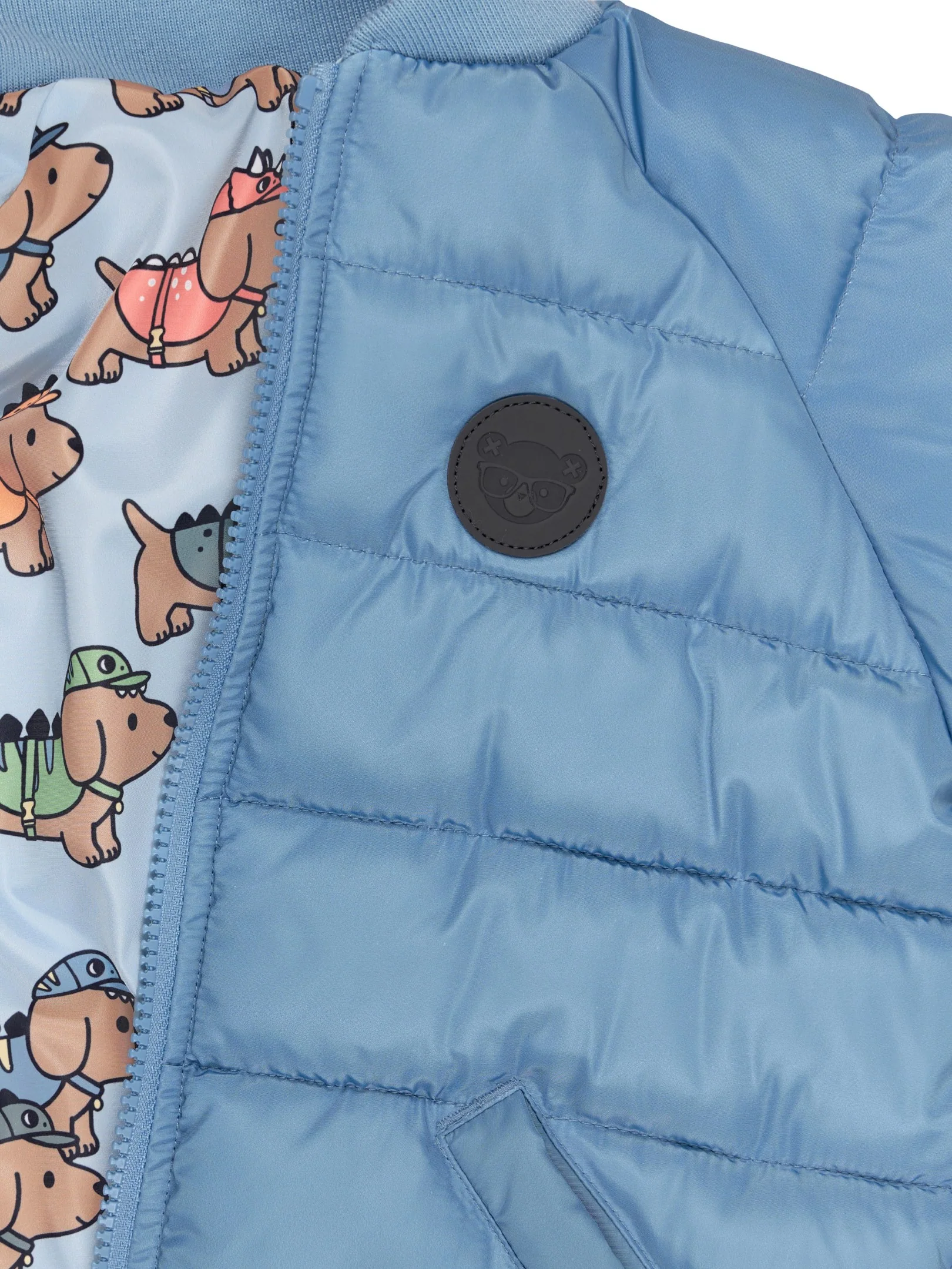 Dino Dog Reversible Bomber - Mountain Blue - Image 4