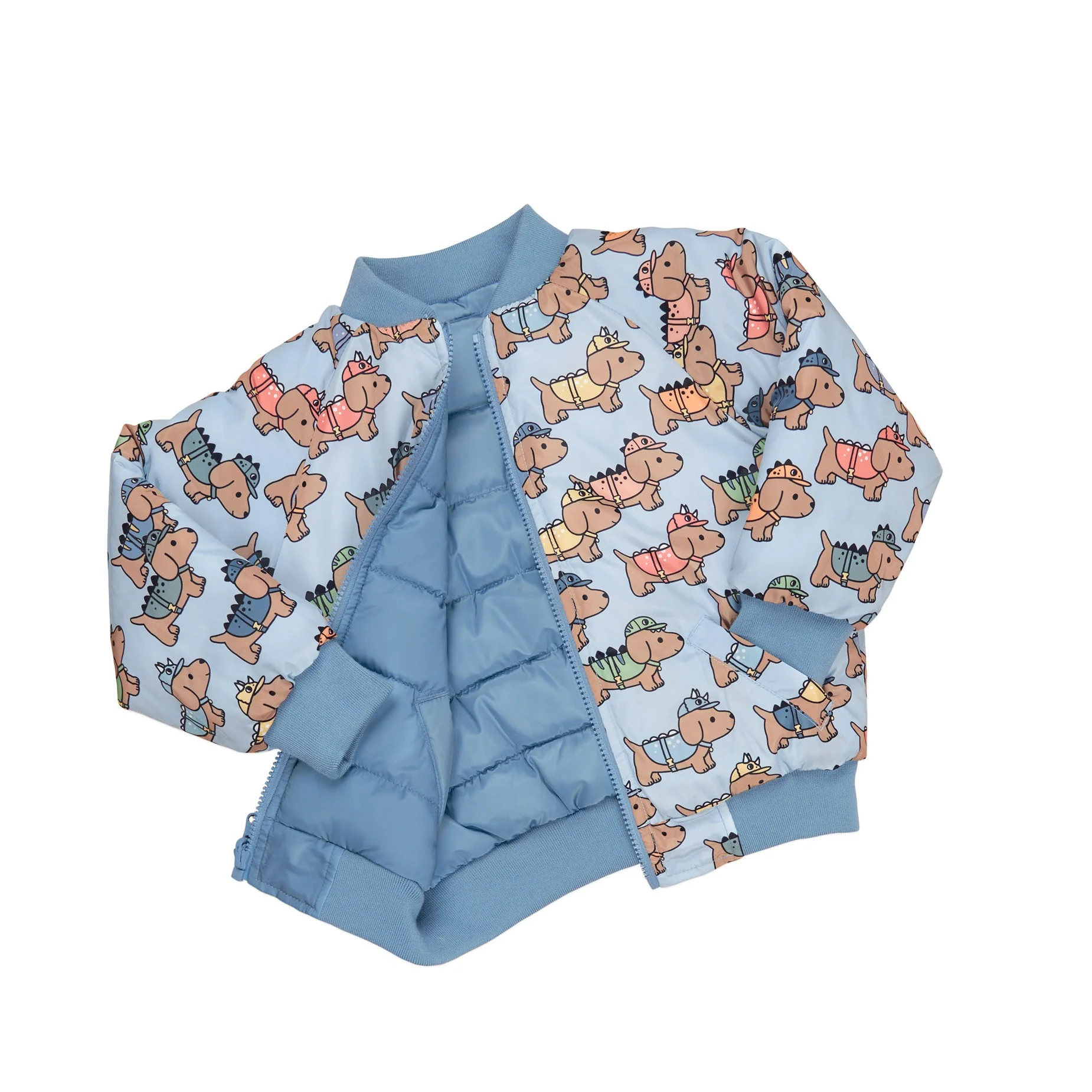 Dino Dog Reversible Bomber - Mountain Blue - Image 8
