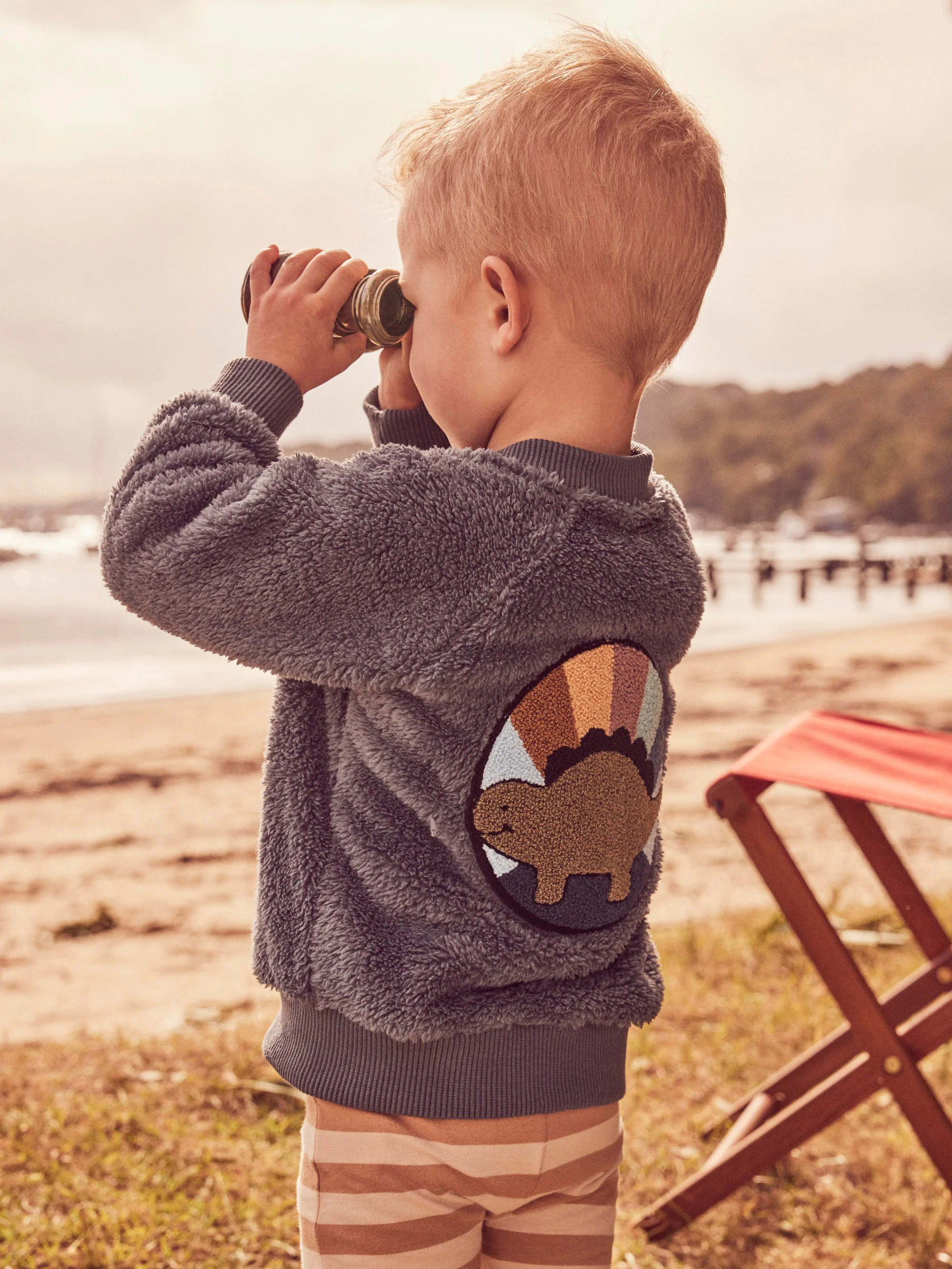 Huxbaby Fur Jacket Dino - Ink - Image 9