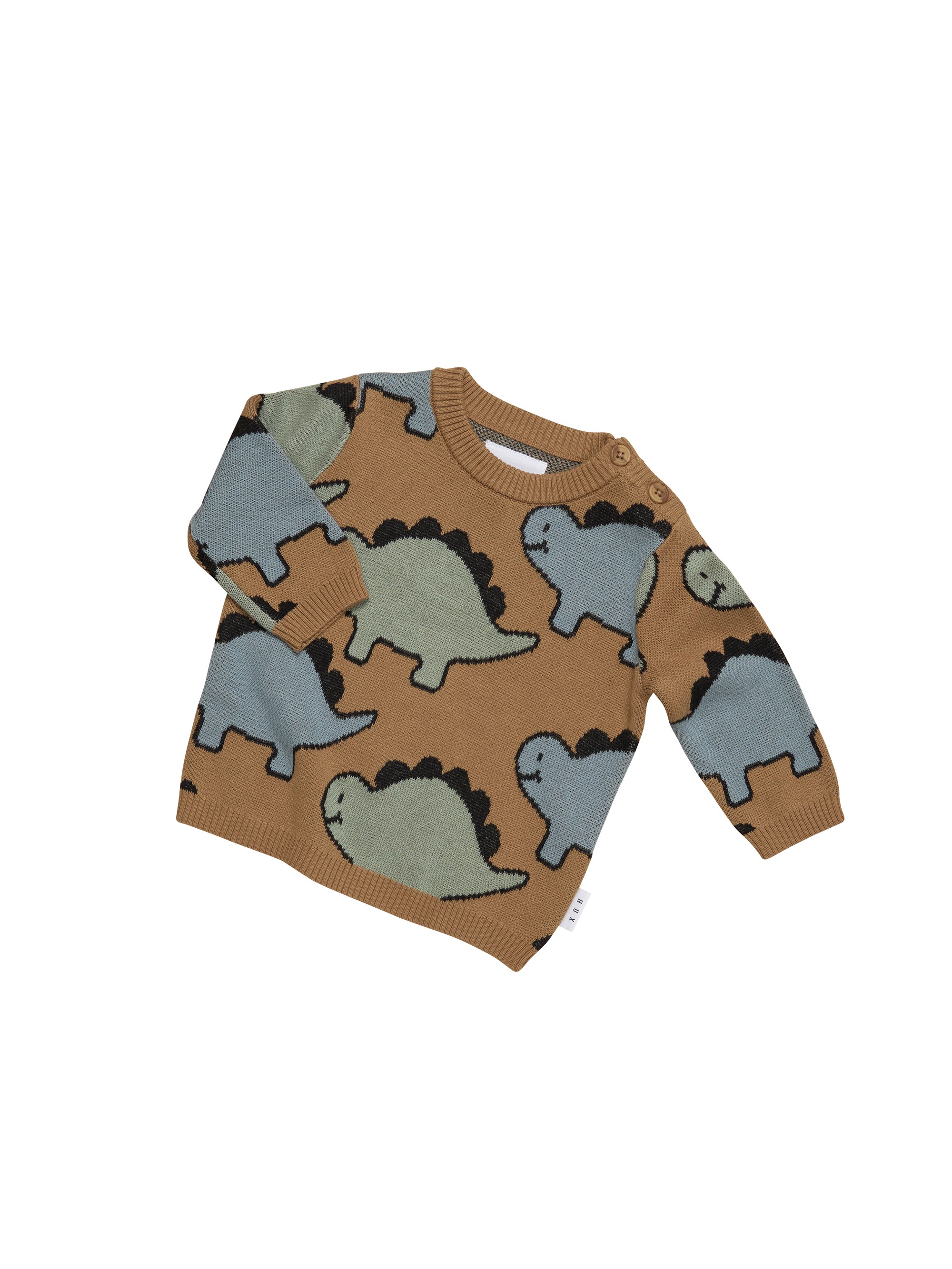 Huxbaby Dino Knit Jumper - Caramel - Image 3
