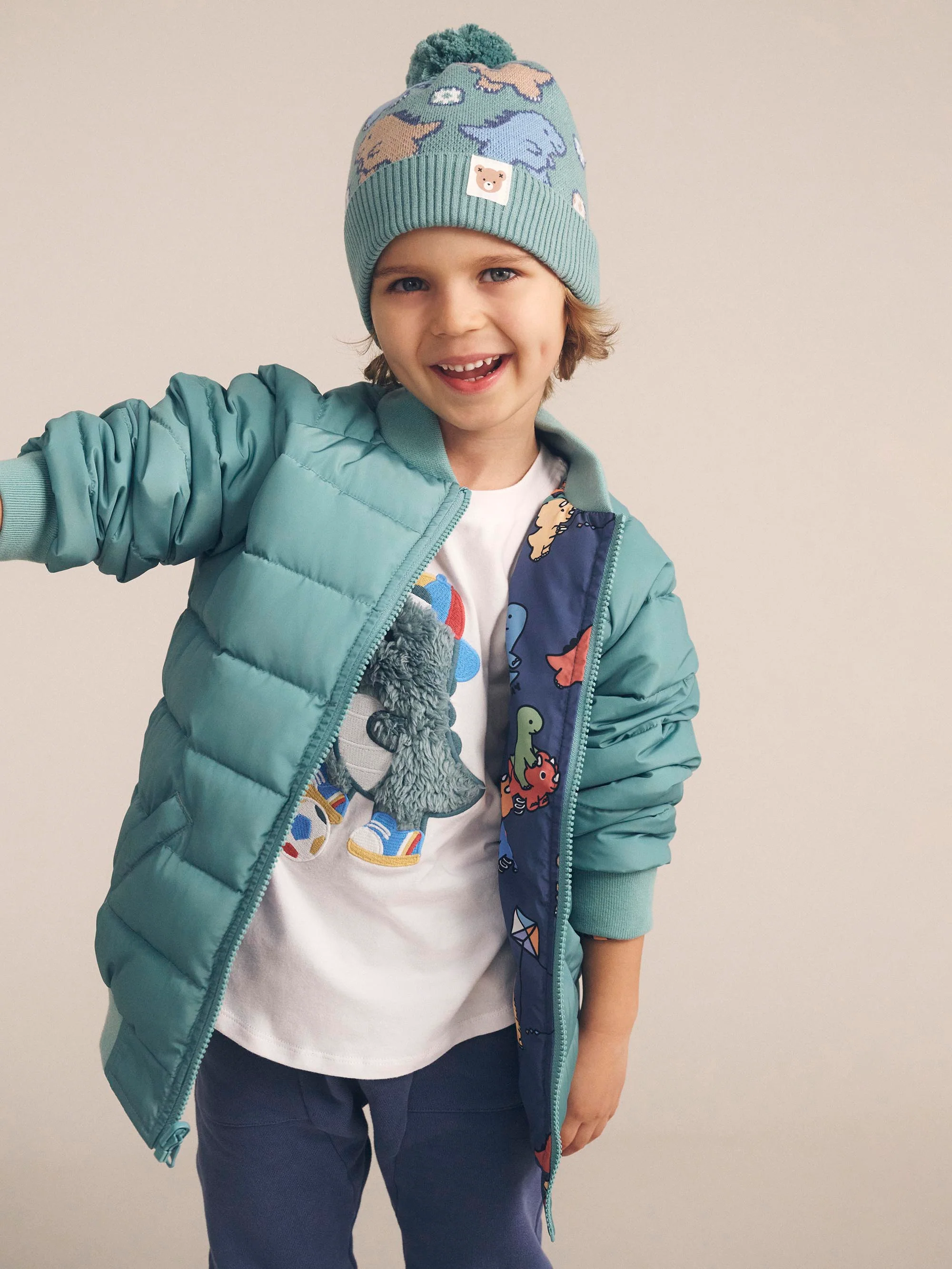 Huxbaby Dino Play Reversible Bomber - Image 4