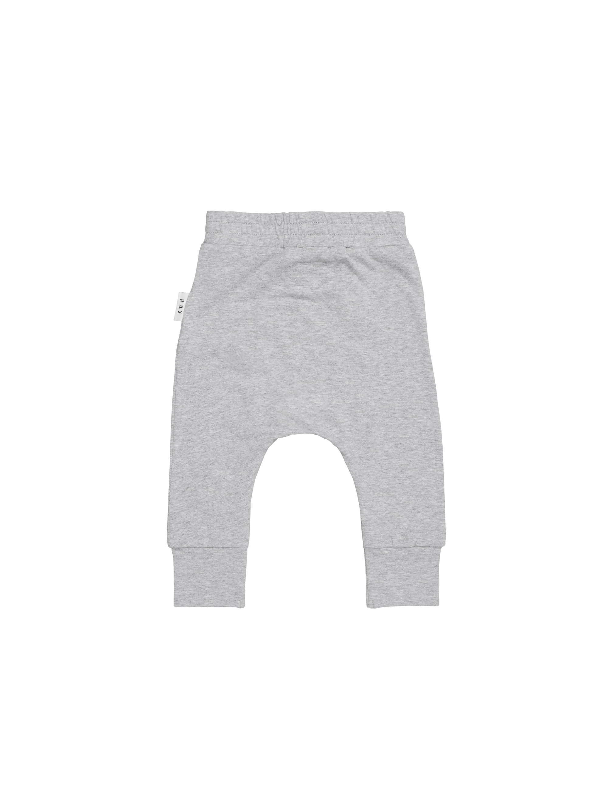 Huxbaby Dino Racer Knee Drop Crotch Pant - Grey Marle - Image 5