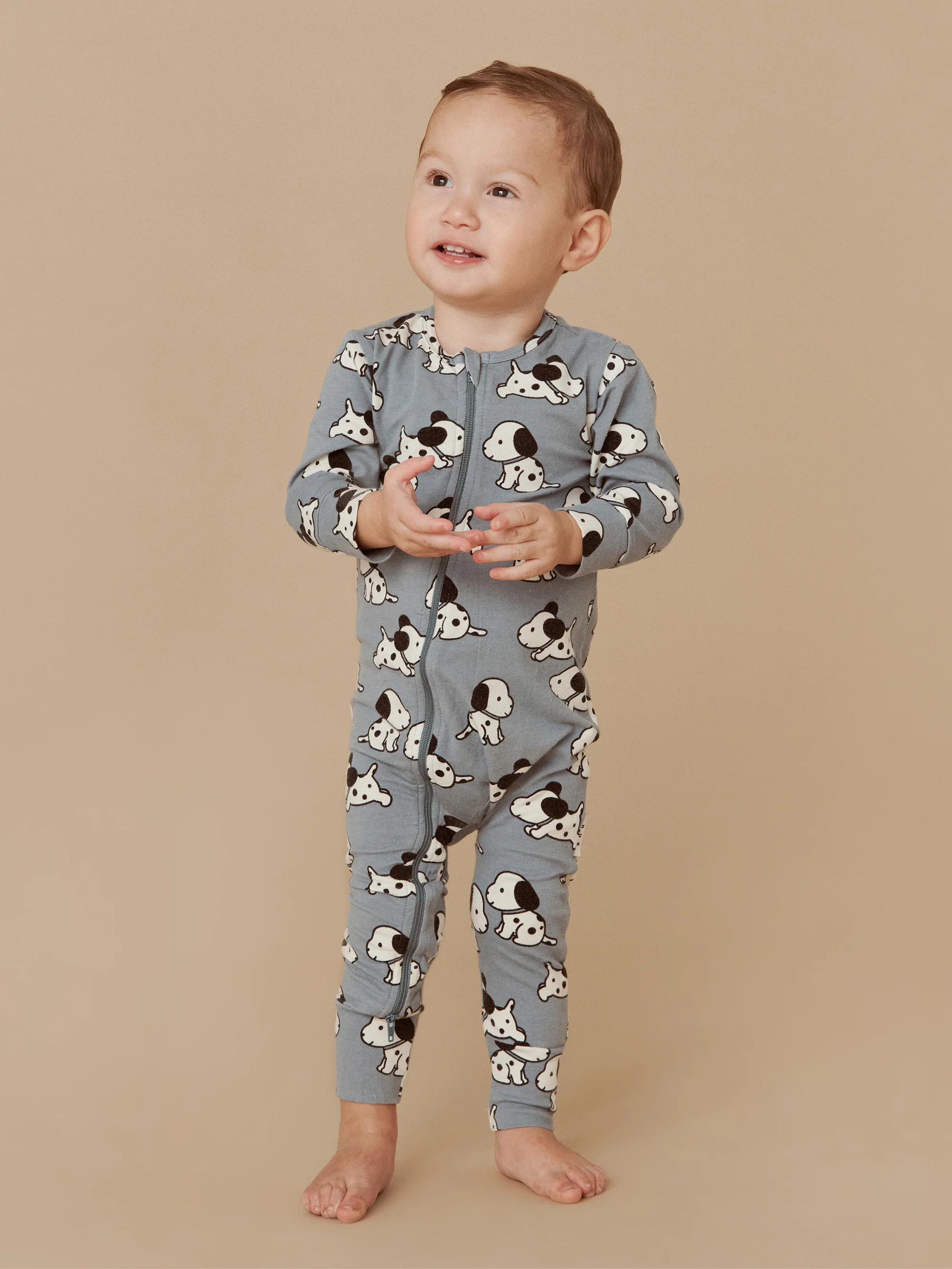 Huxbaby Doggie Zip Romper - Teal - Image 2