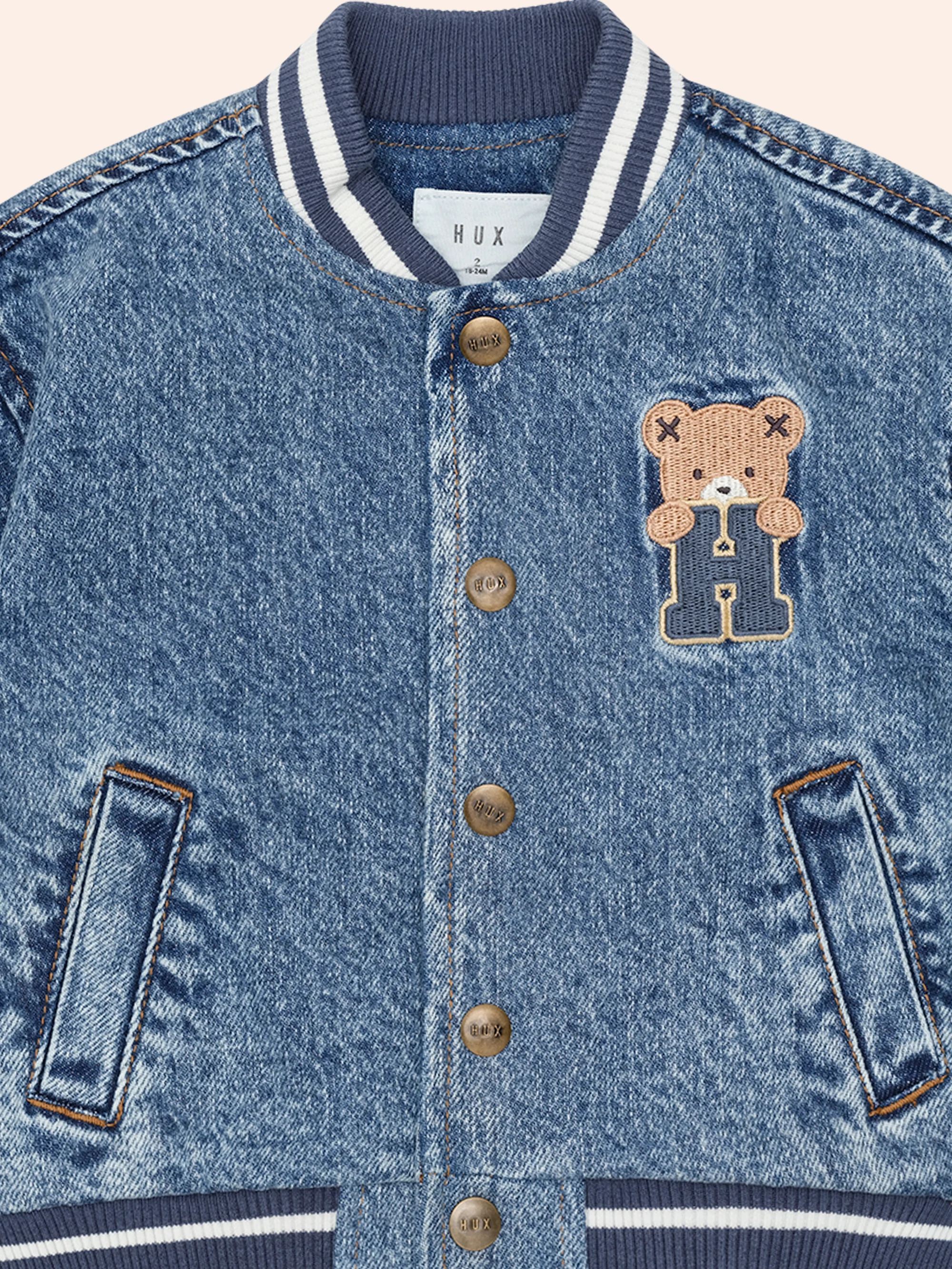 Huxbaby Dreamy Denim Bomber Jacket - Image 4