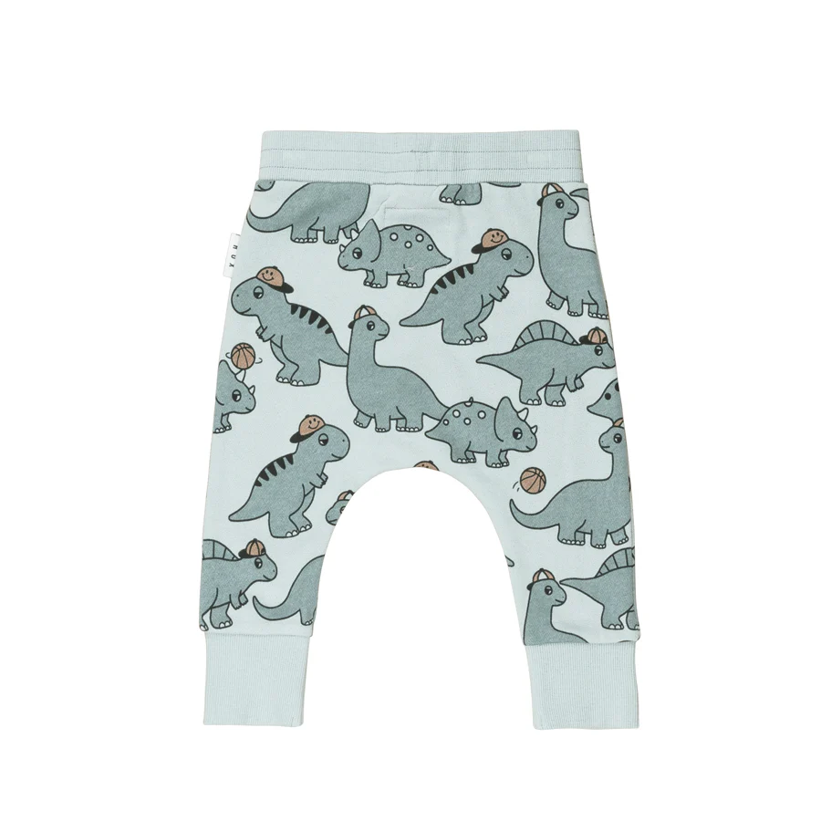 Huxbaby Drop Crotch Pant - B-Ball Dino Print - Image 3