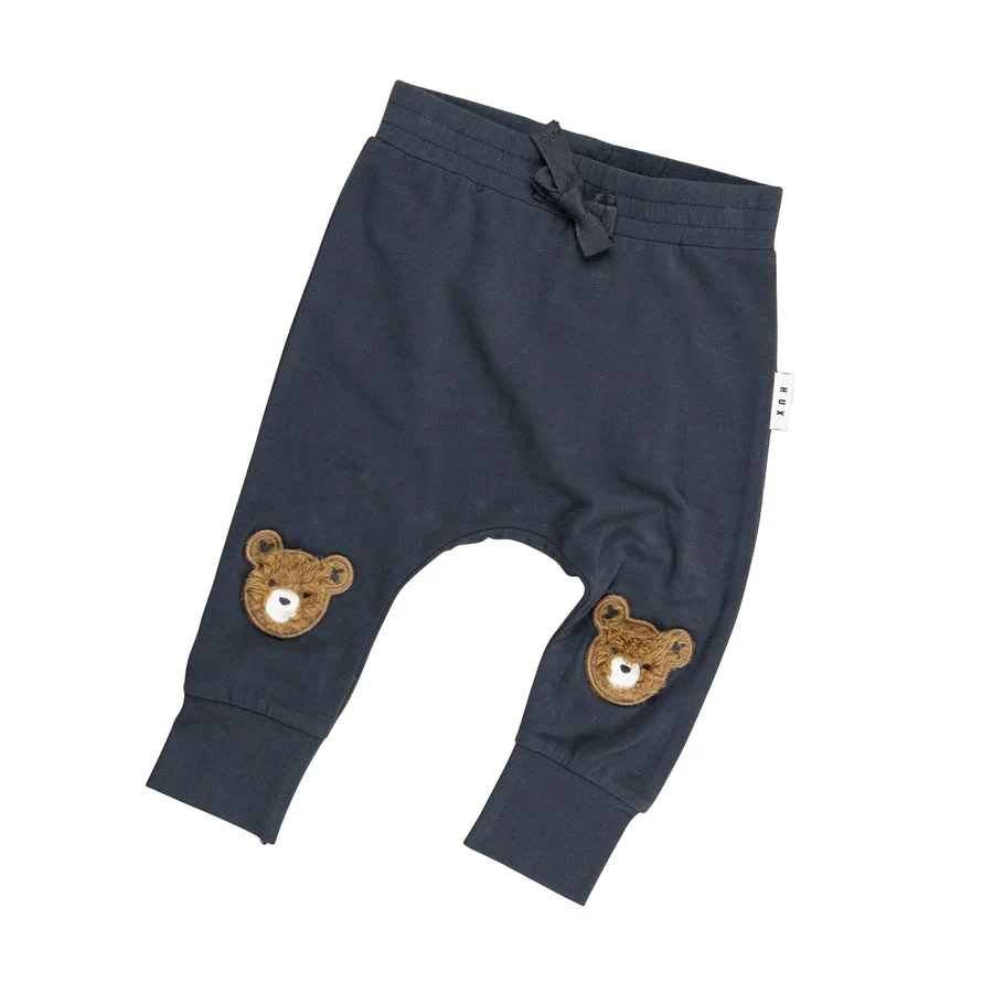 Huxbaby Drop Crotch Pant Huxbear Knee - Ink - Image 4