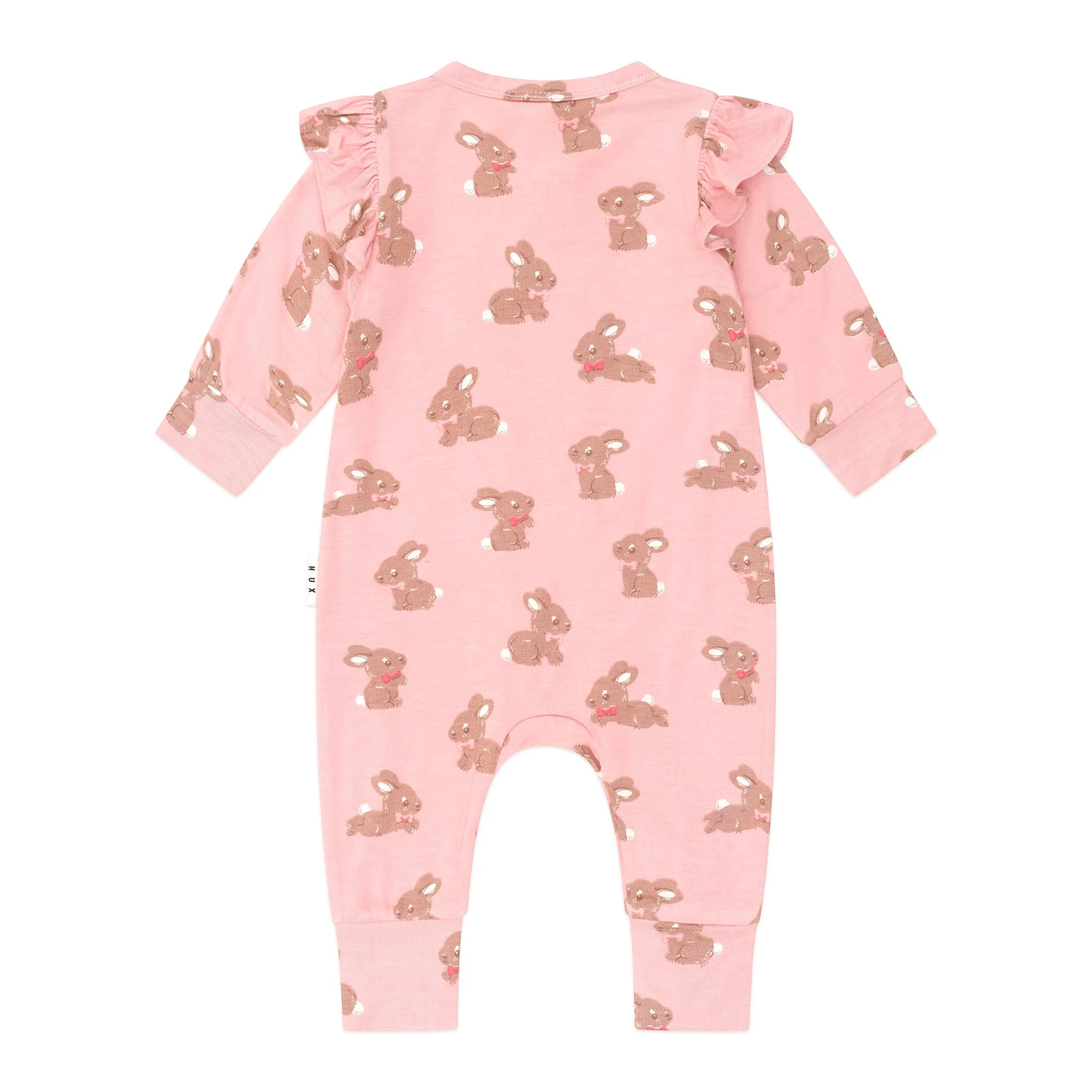 Dusty Pink Bunny Zip Romper - Image 4