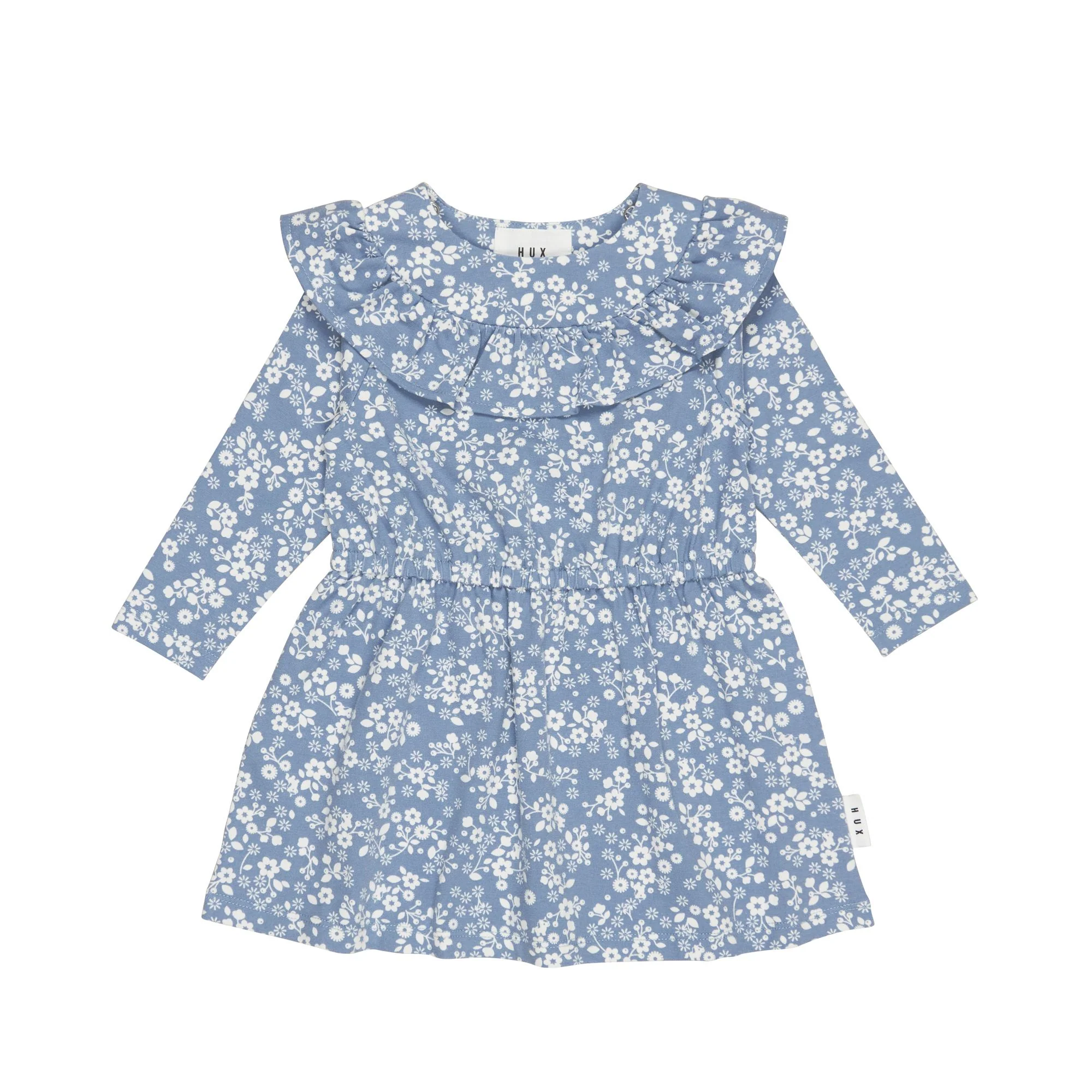 Floral Lake Frill Neck Dress