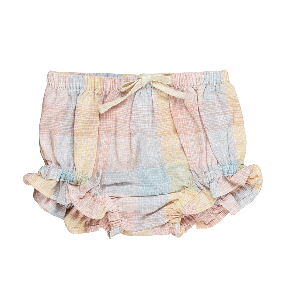 Huxbaby Frill Bloomer - Rainbow Check