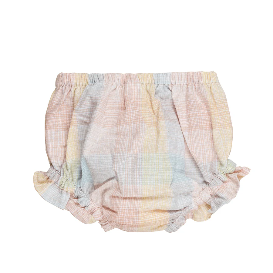 Huxbaby Frill Bloomer - Rainbow Check - Image 2