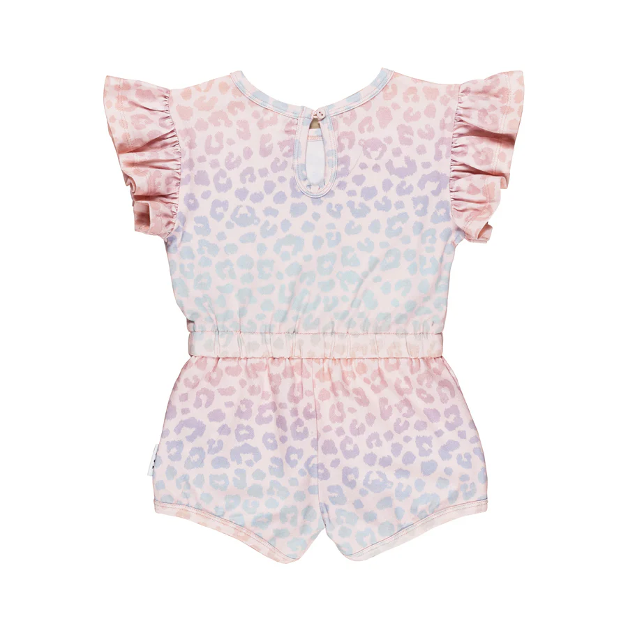 Huxbaby Frill Playsuit - Rainbow Hidden Hux Print - Image 3