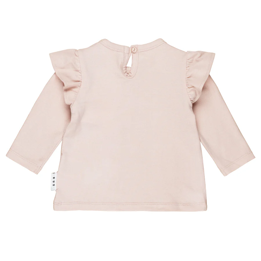 Huxbaby Frill Top Teddy Hux Girl - Rose - Image 2