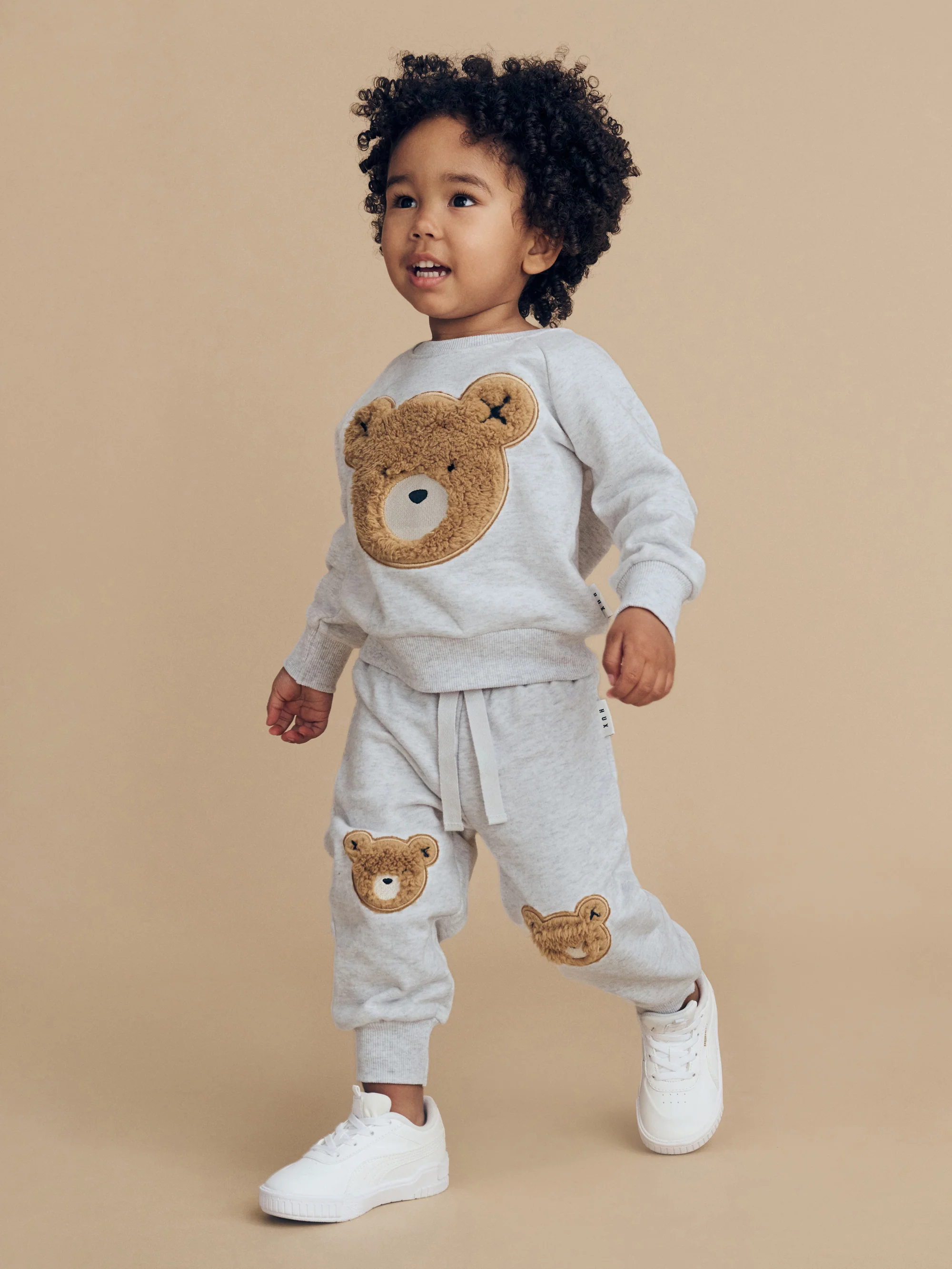 Fur Hux Retro Track Pant - Light Grey Marle - Image 2
