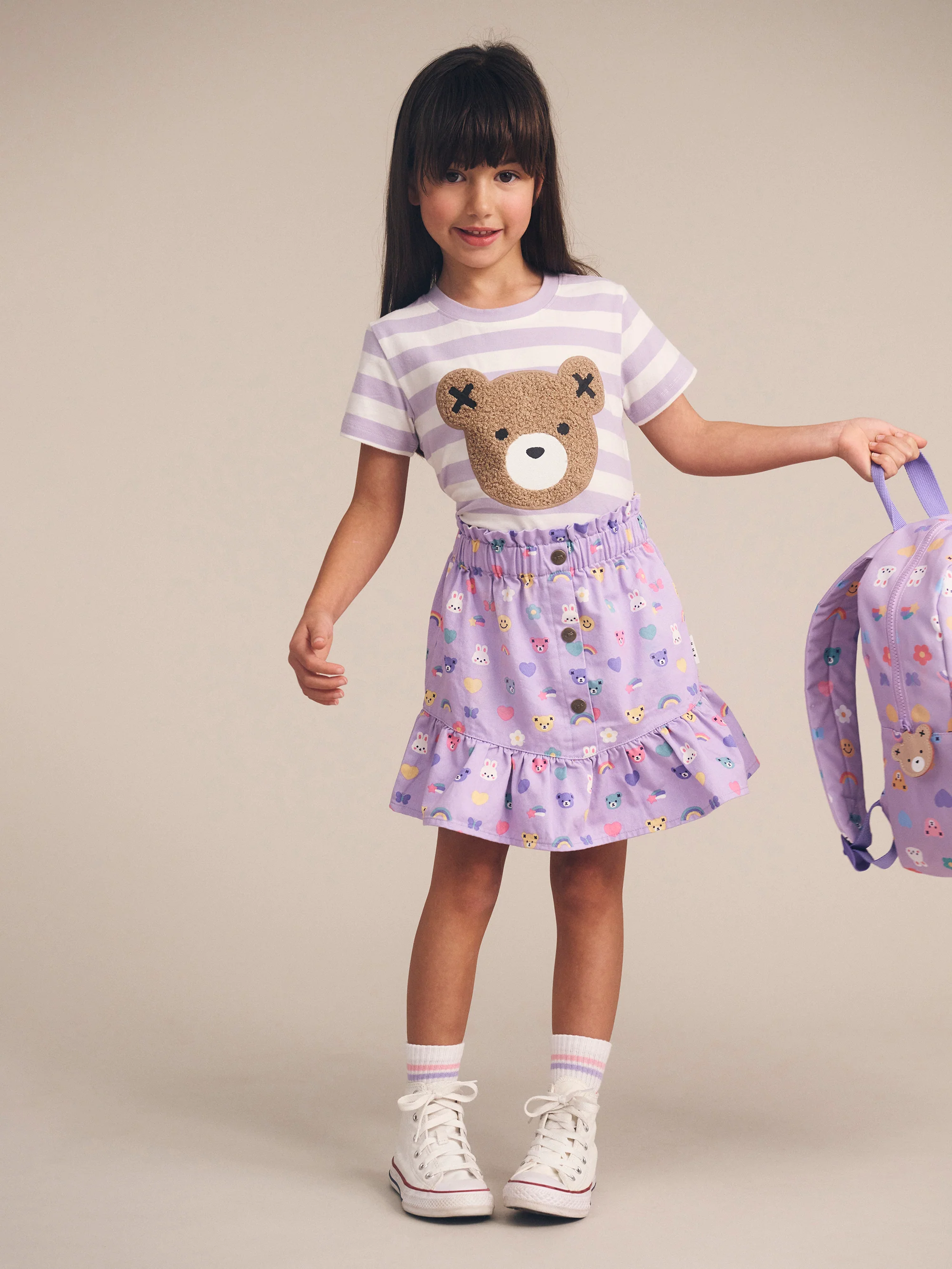 Huxbaby Furry Hux Orchid Stripe T-Shirt - Image 3