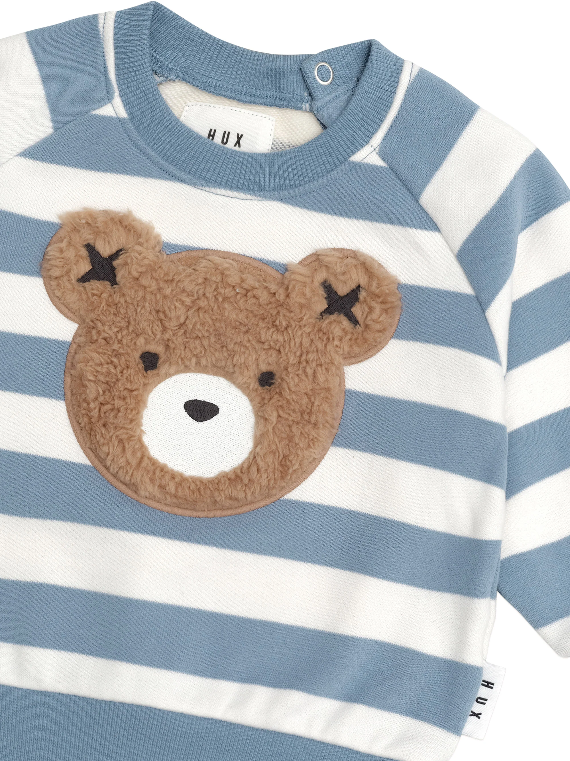 Furry Hux Stripe Sweatshirt - Cornflower/Ecru - Image 5