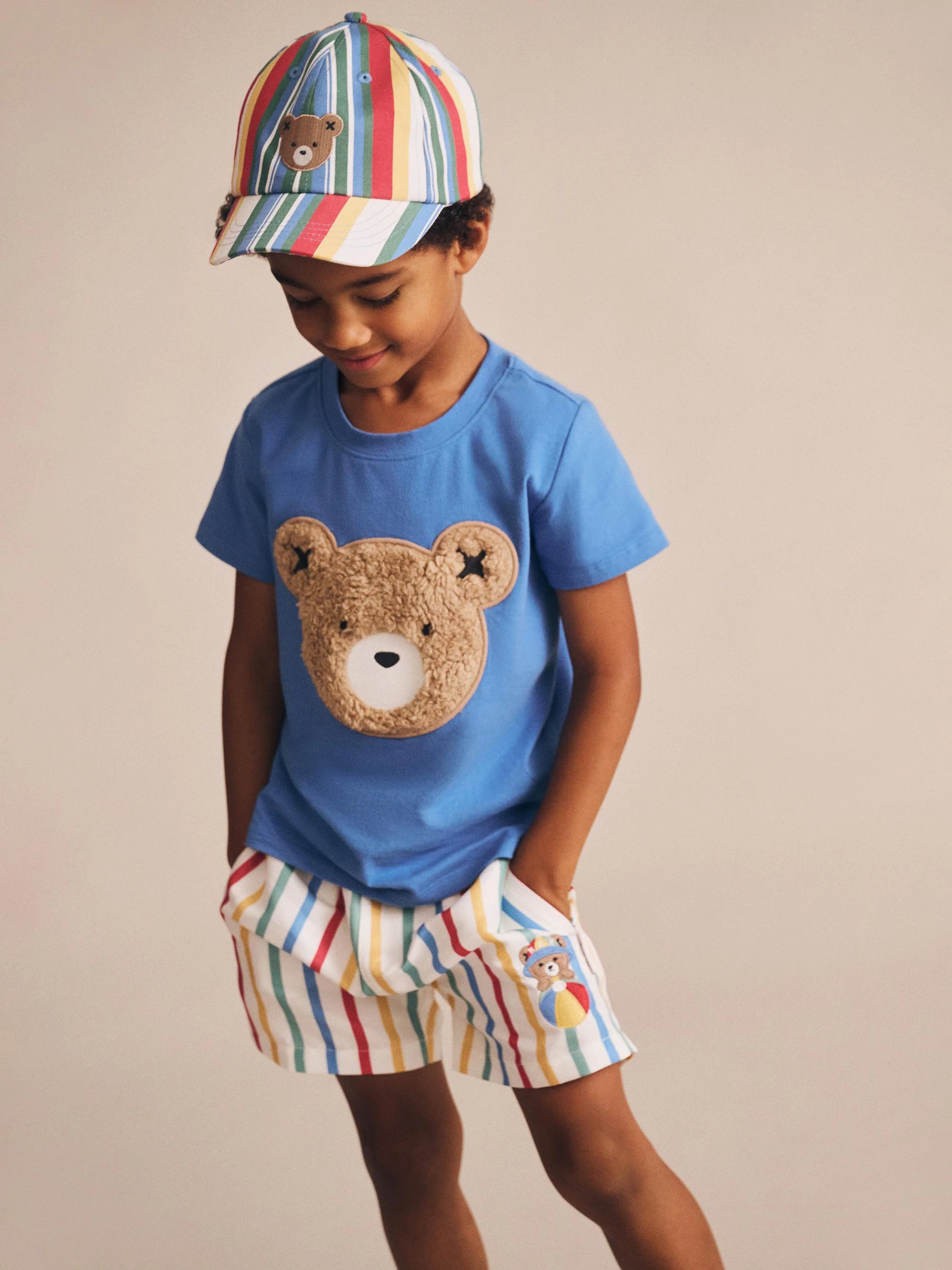 Huxbaby Furry Huxbear Marine Blue Tee - Image 3