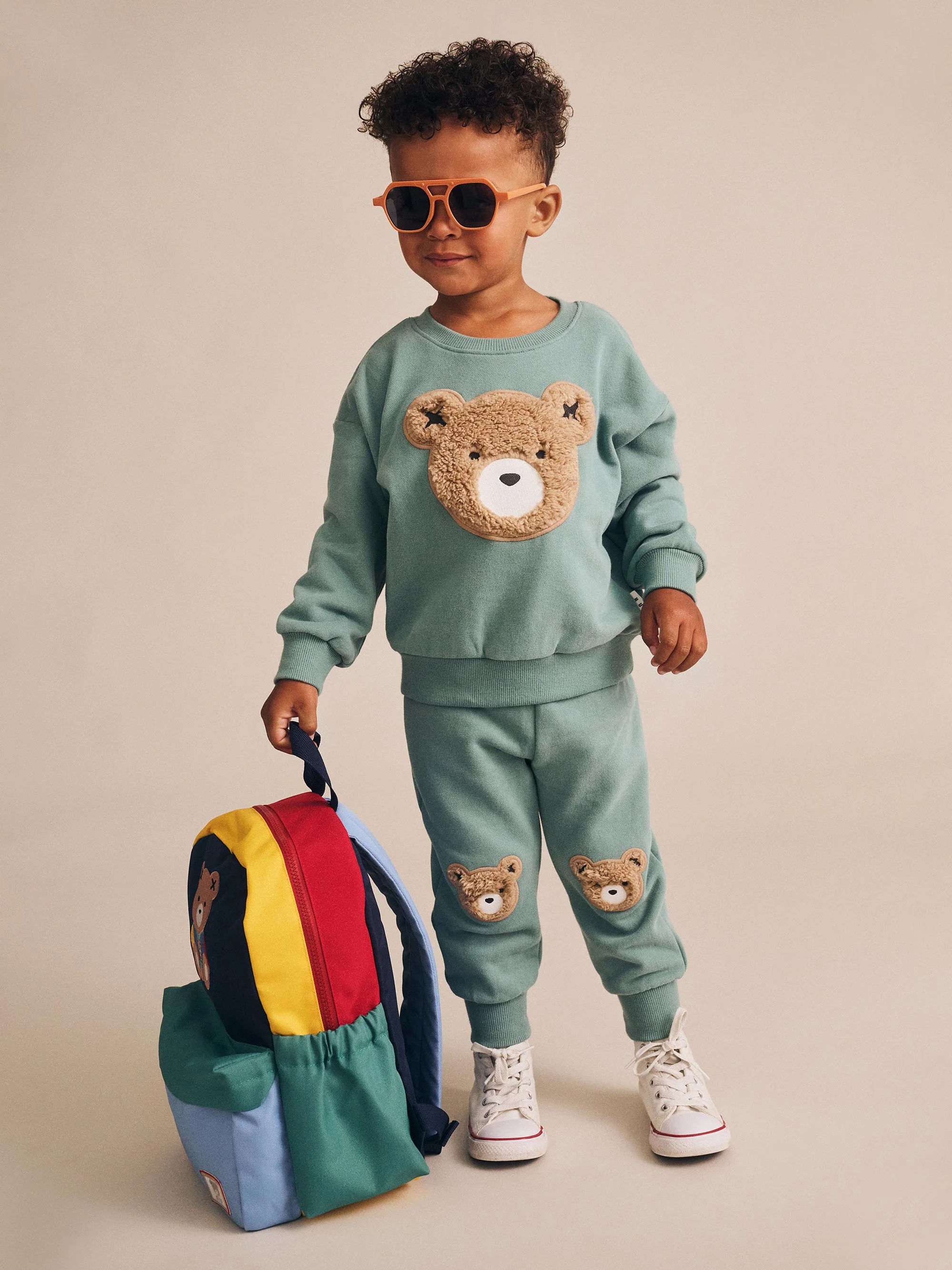 Huxbaby Furry Huxbear Sweatshirt Green - Image 3