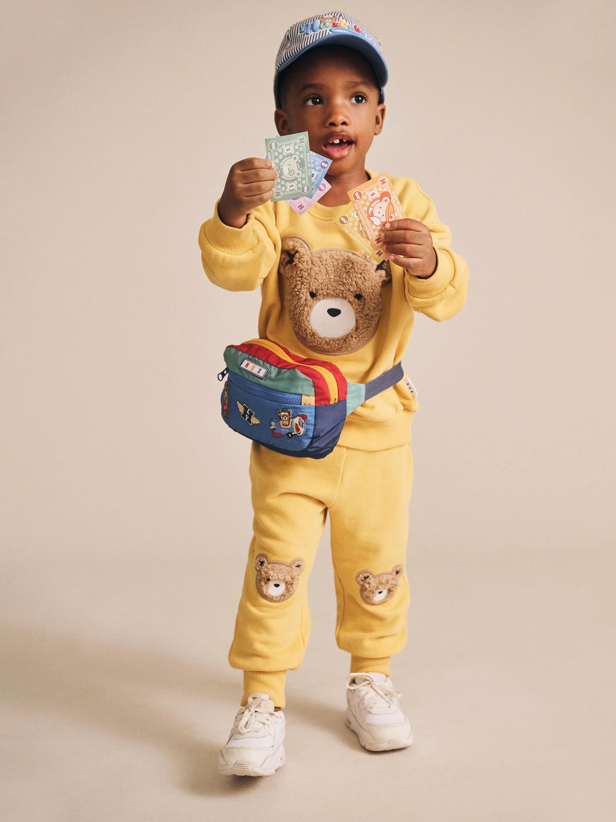 Huxbaby Furry Huxbear Sweatshirt Yellow - Image 3