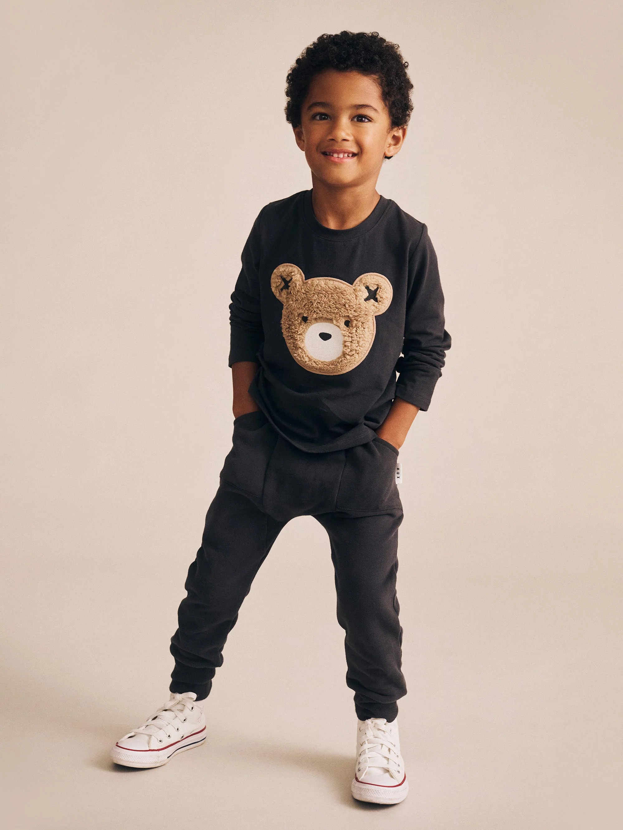Huxbaby Furry Huxbear Track Pants Black - Image 3