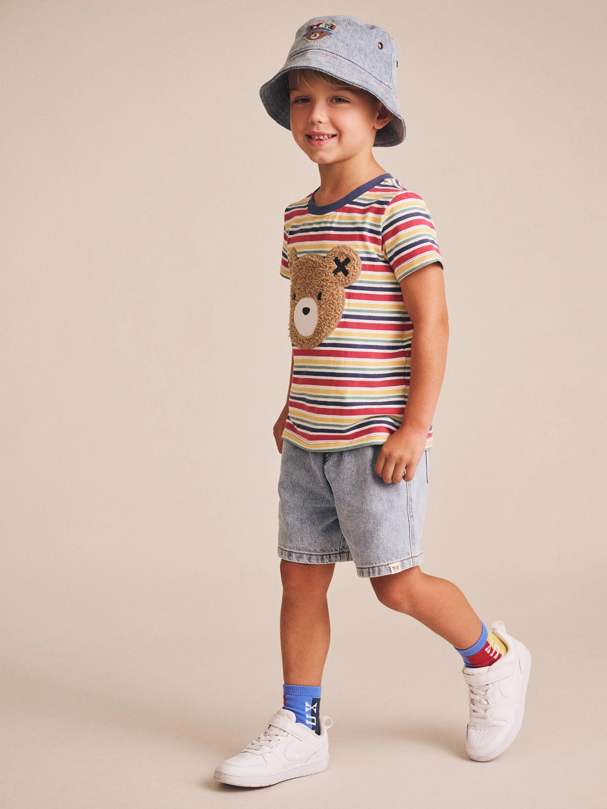 Huxbaby Furry Huxbear Vintage Stripe Tee - Image 3