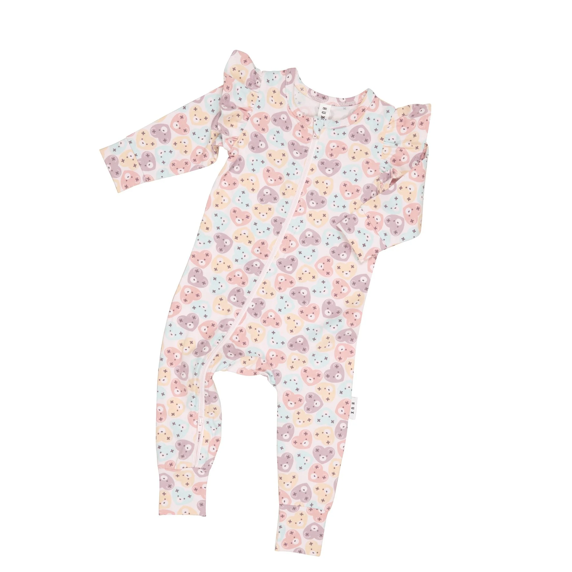 Heart Bear Zip Romper - Image 3
