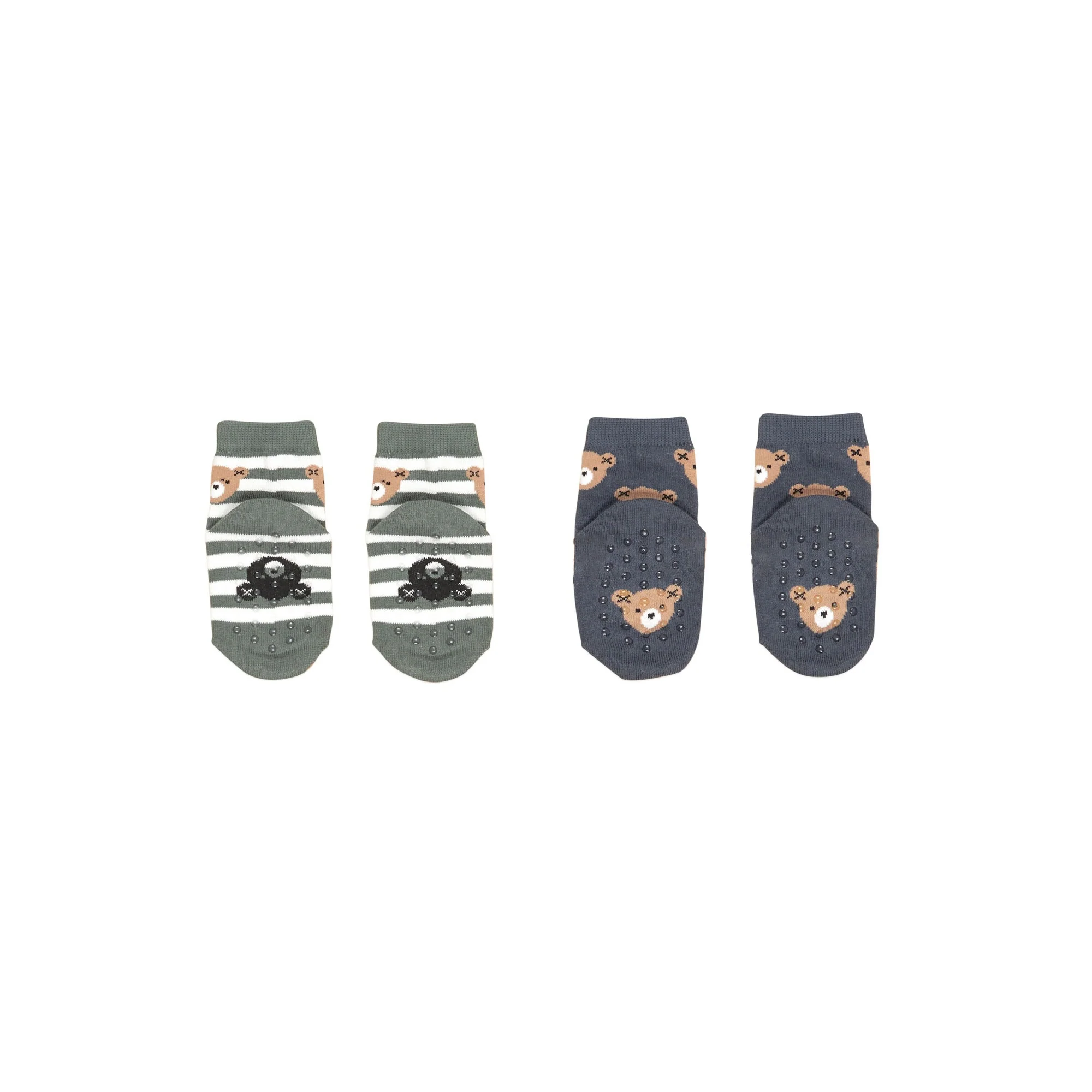 Hux Bear 2pk Socks - Light Spruce + Night - Image 2