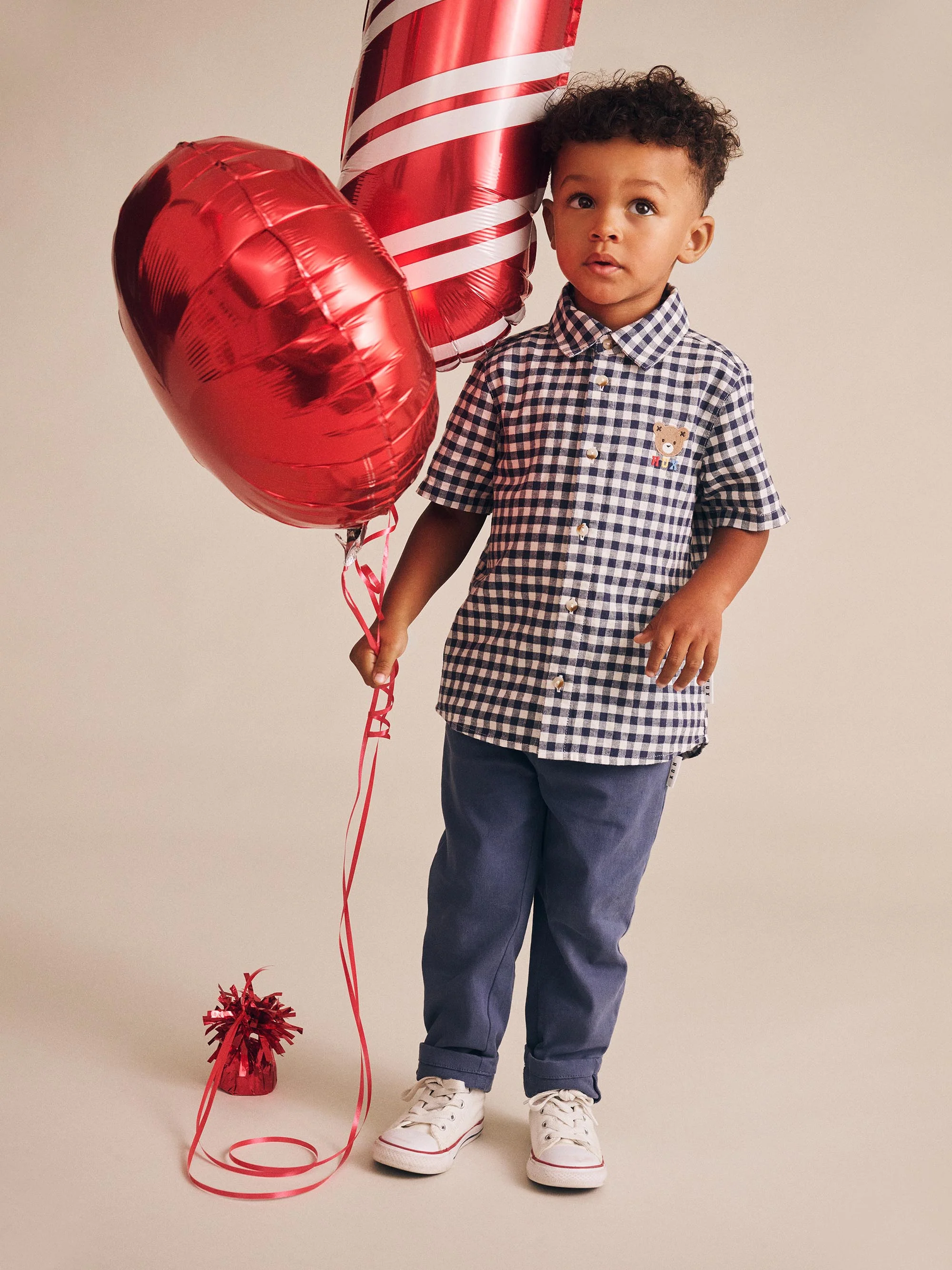 Huxbear Button Up Blue Check - Image 4