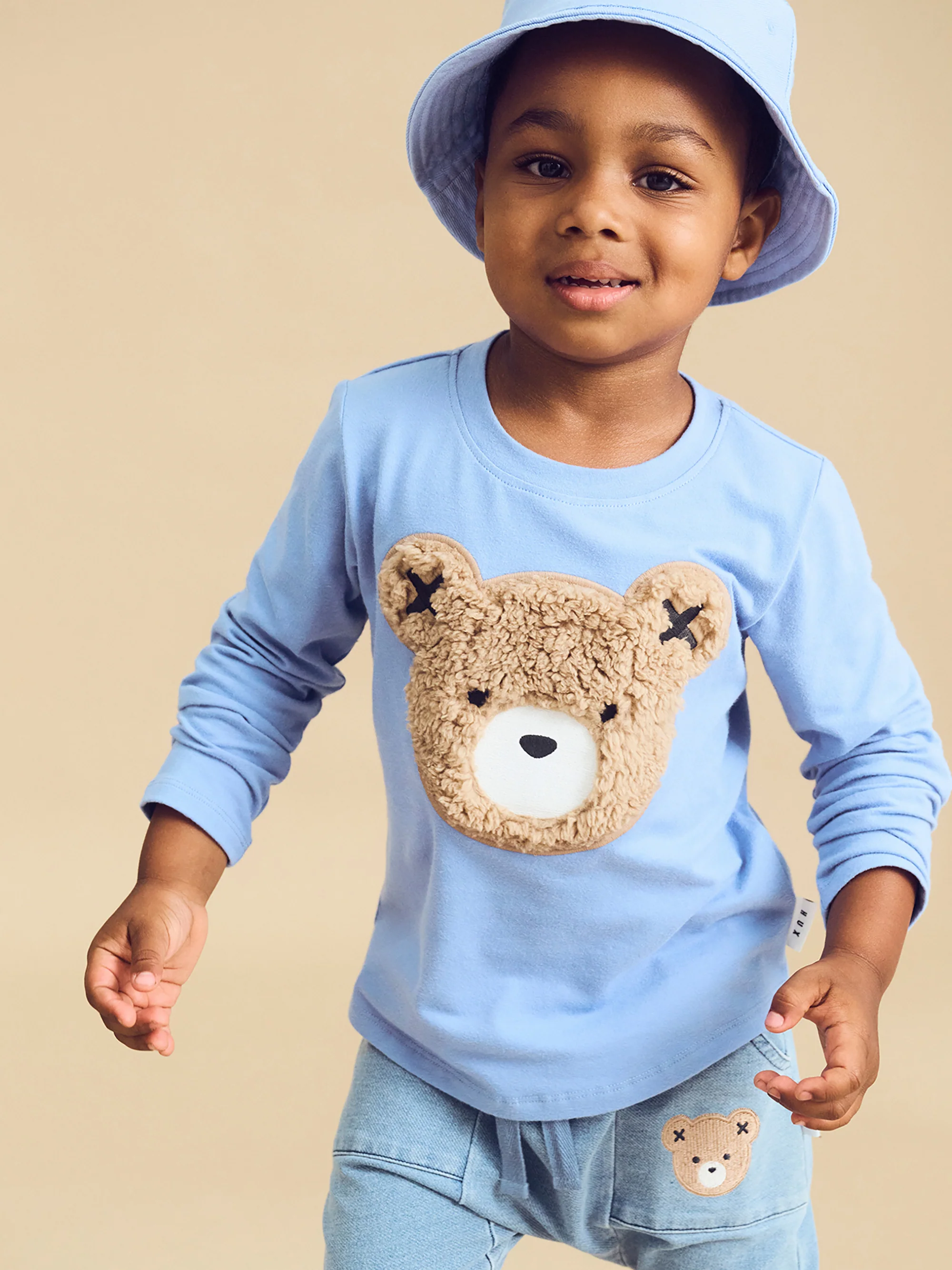Huxbear Knit Denim Drop Crotch Pant - Denim - Image 3