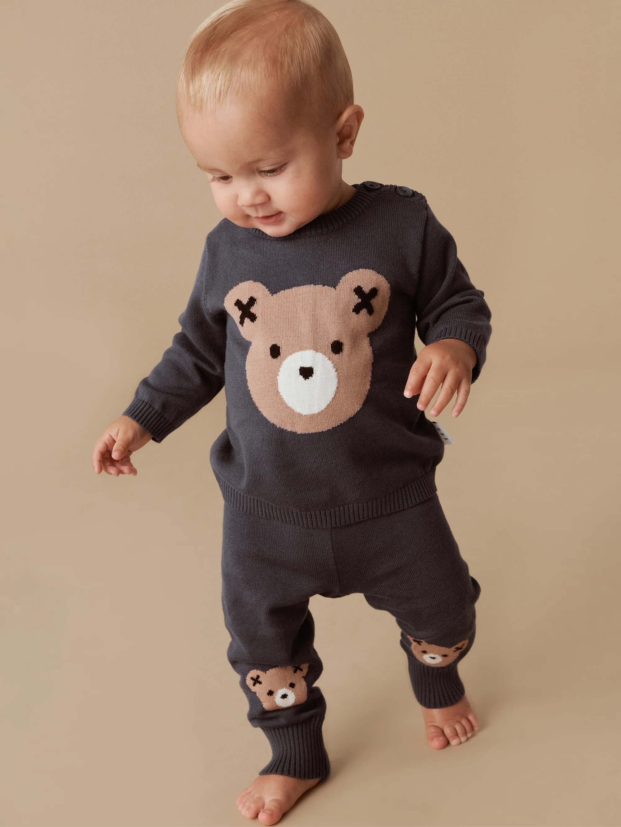 Huxbaby Huxbear Knit Pant - Ink - Image 2