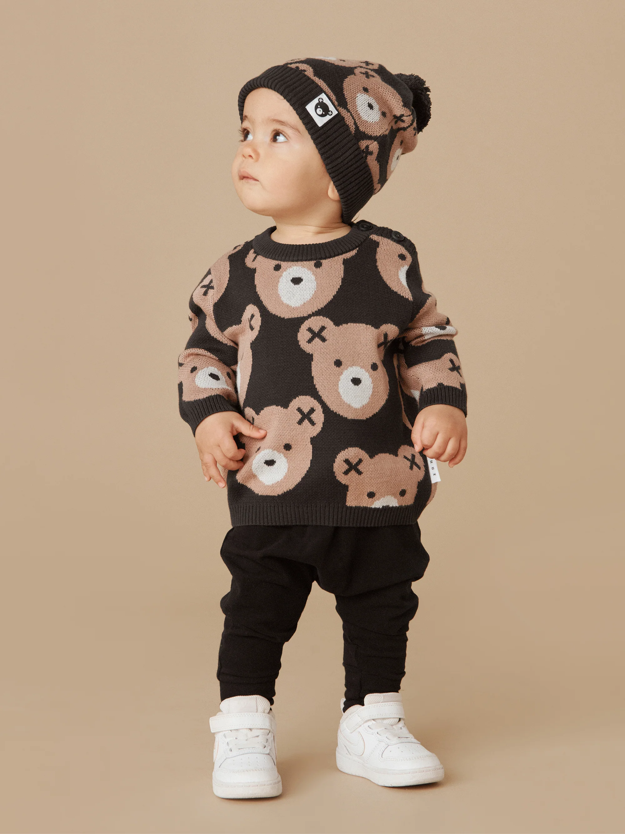 Huxbaby Huxbear Knit Beanie - Soft Black - Image 2