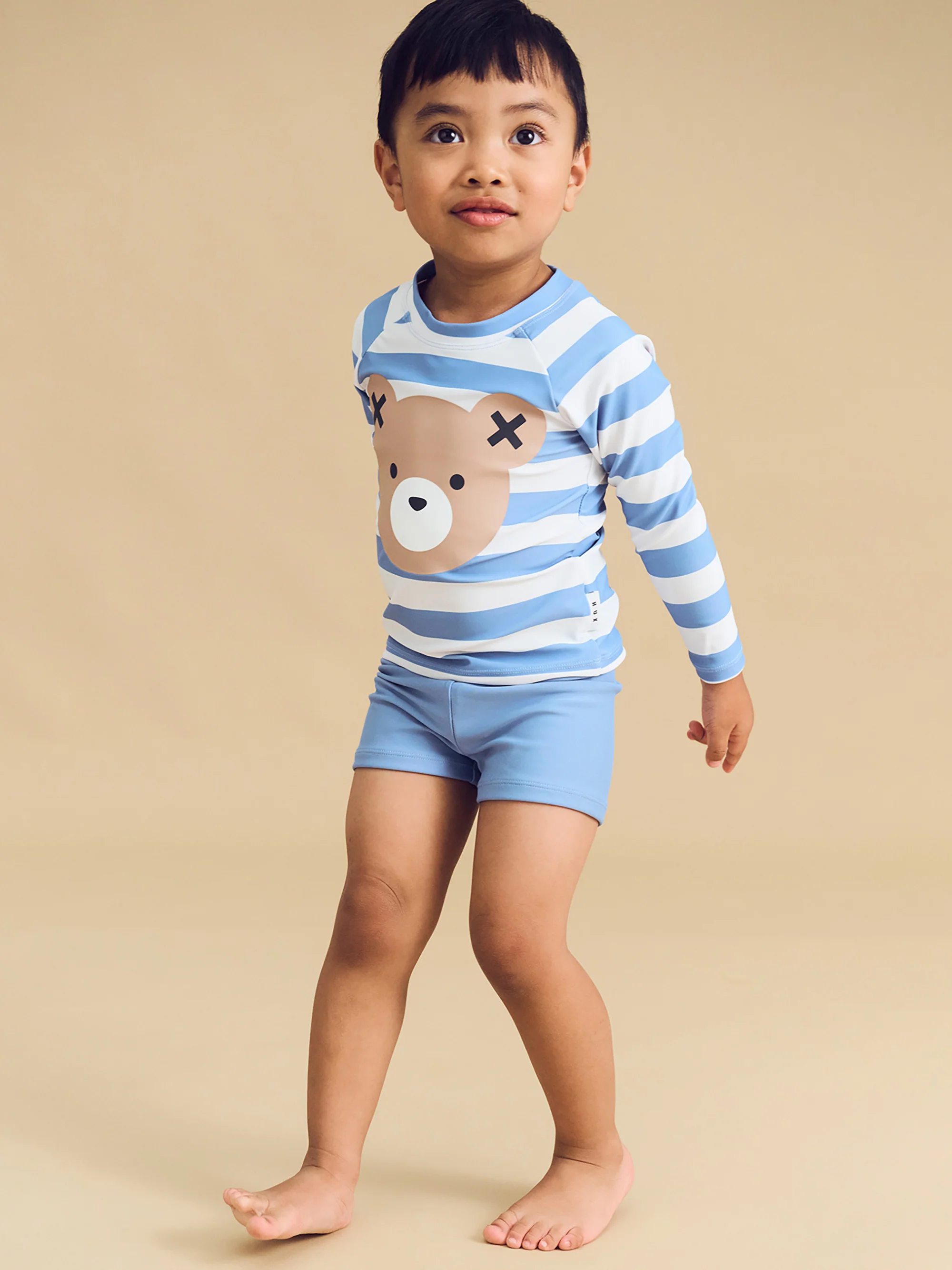 Huxbear Stripe Swim Set - Cornflower - Image 2