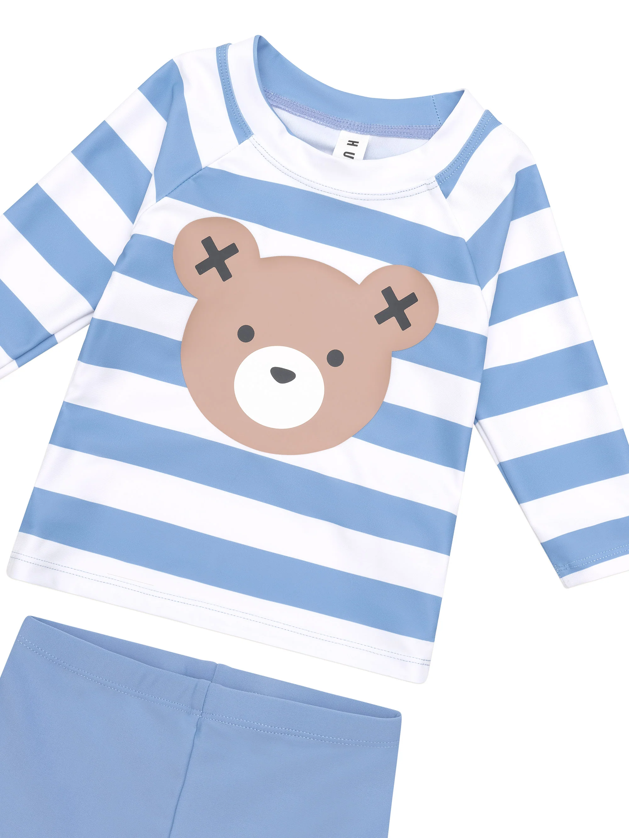 Huxbear Stripe Swim Set - Cornflower - Image 4