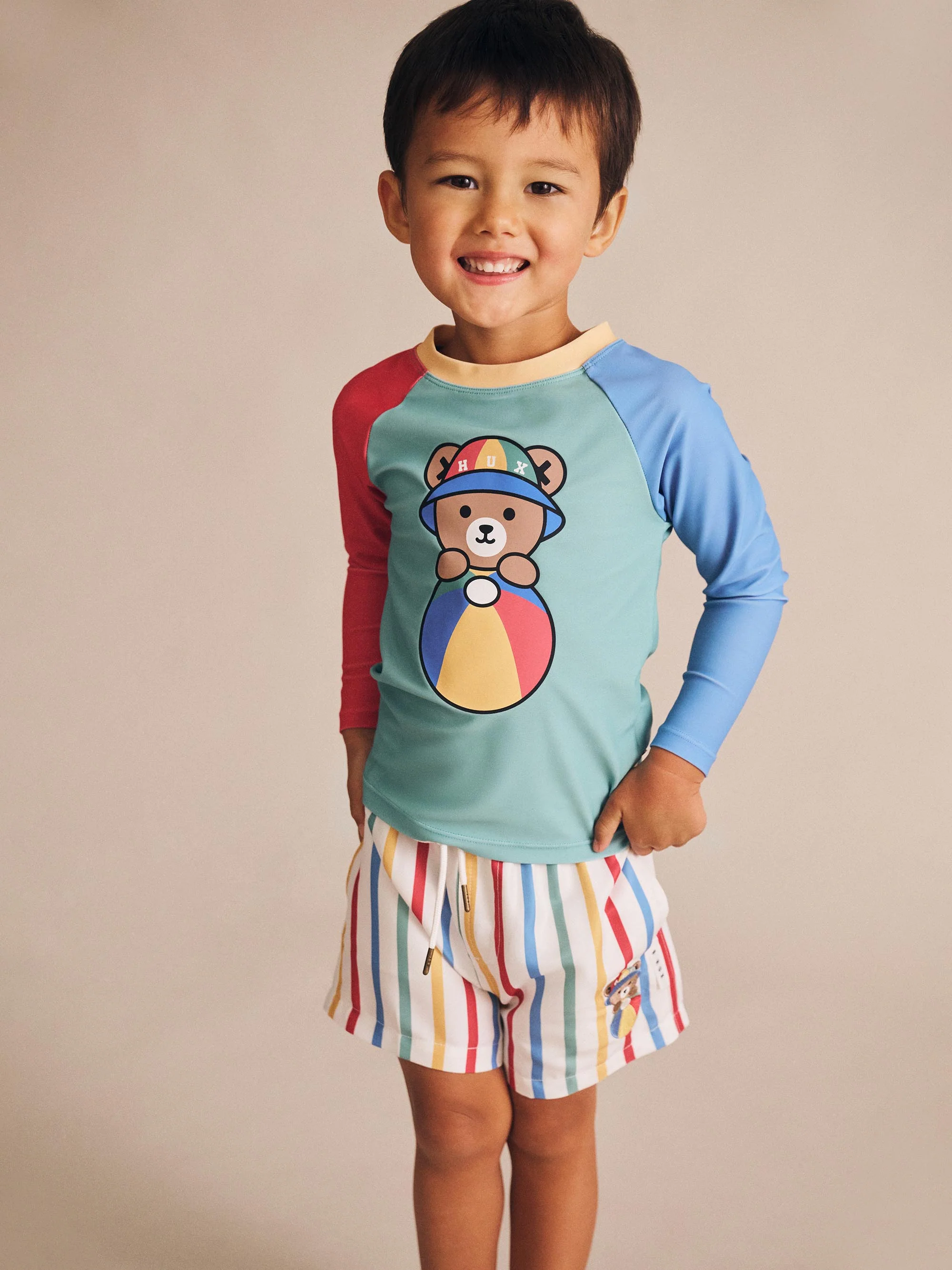 Huxbear Stripey Swim Shorts - Image 5