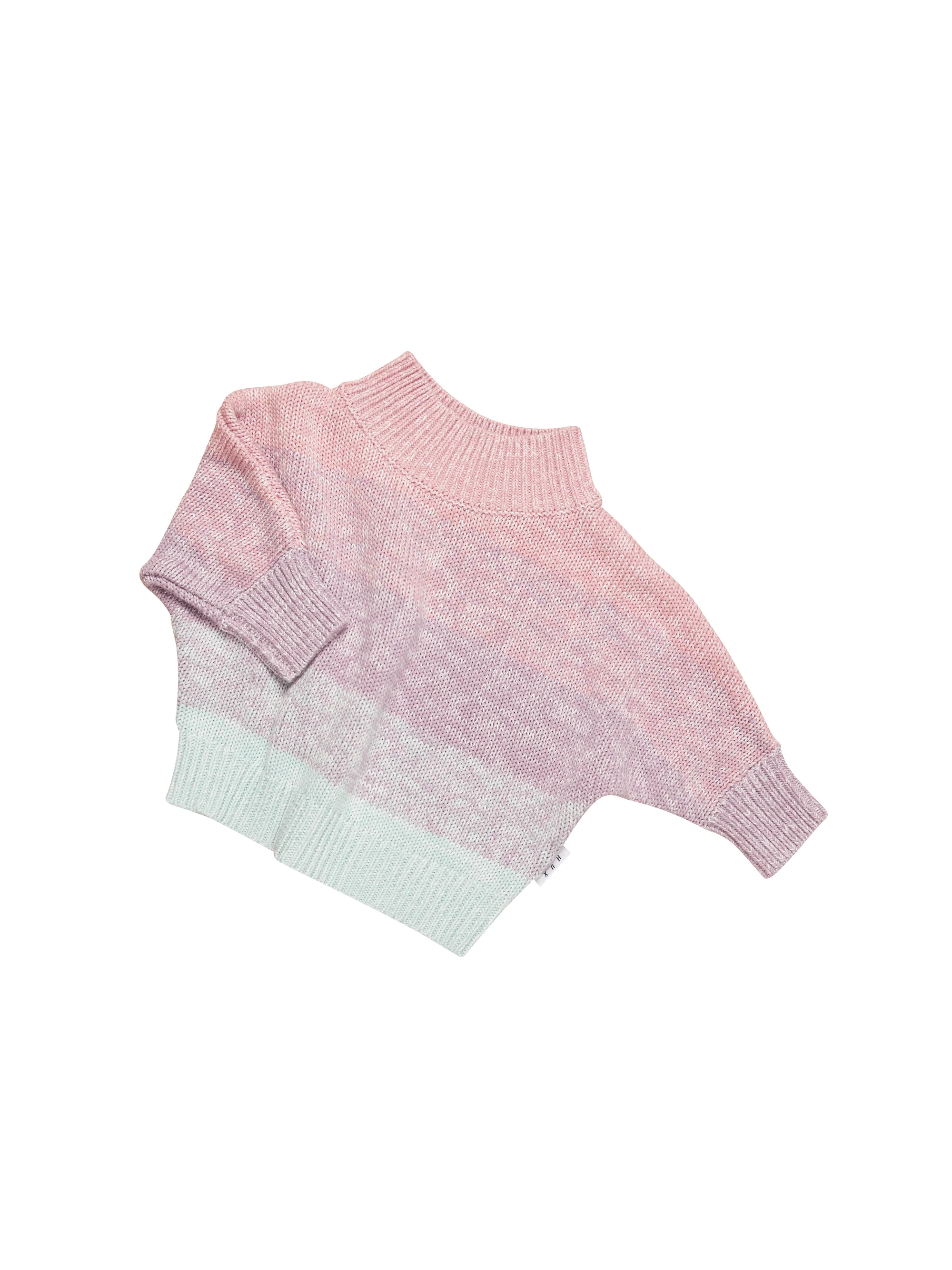 Huxbaby Jewel Knit Jumper - Rainbow Stripe - Image 3