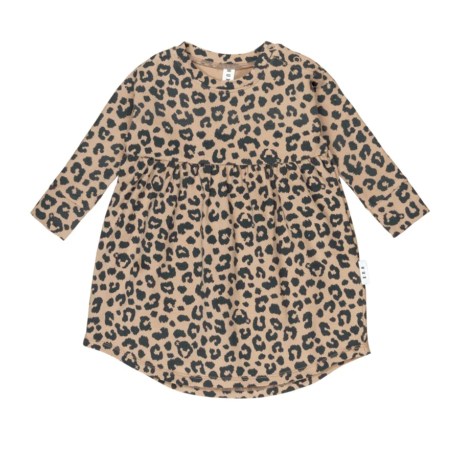 Huxbaby Long Sleeve Swirl Dress - Hidden Hux Print