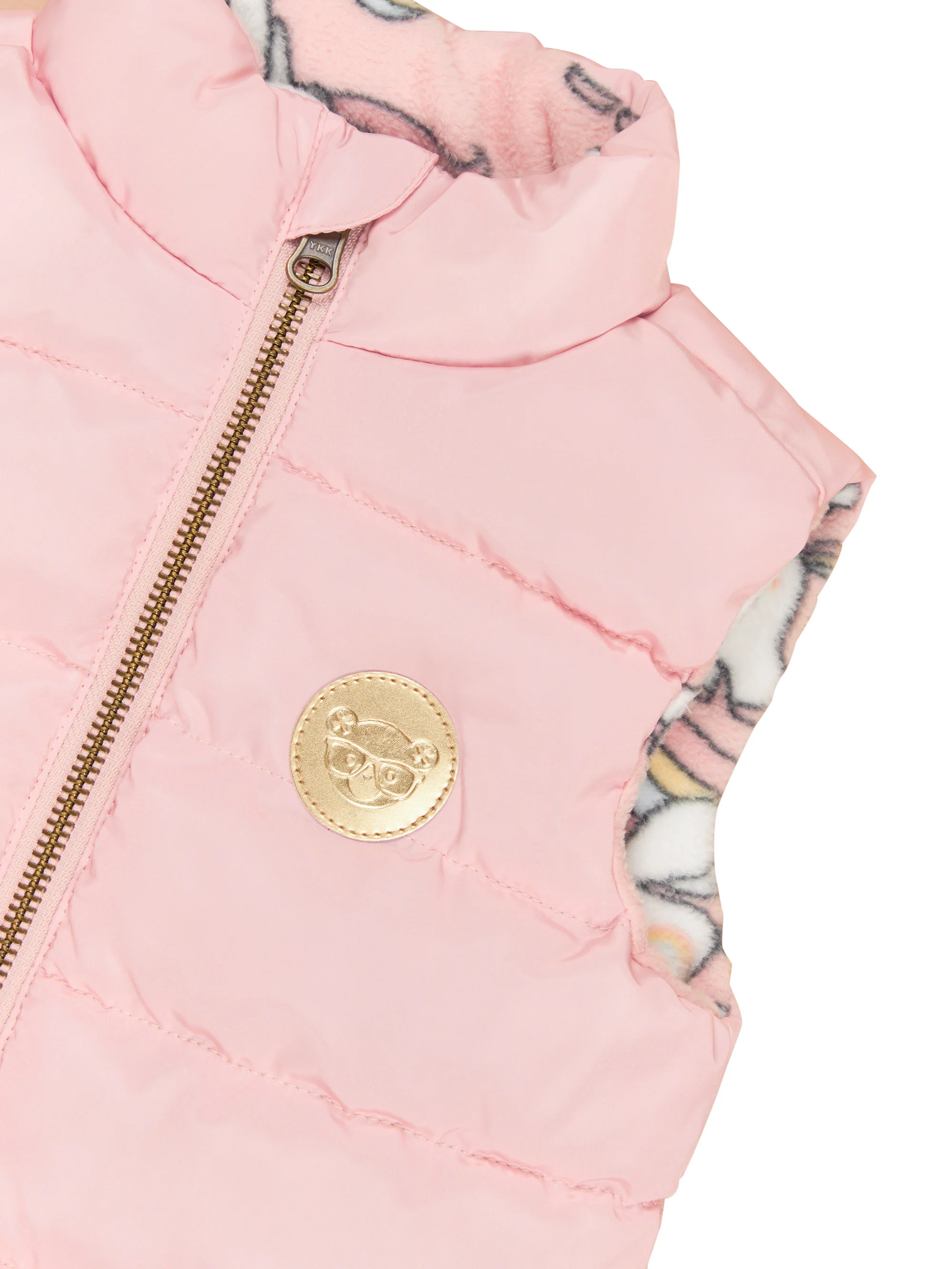 Magical Unicorn Reversible Fleece Vest - Rosebud - Image 4