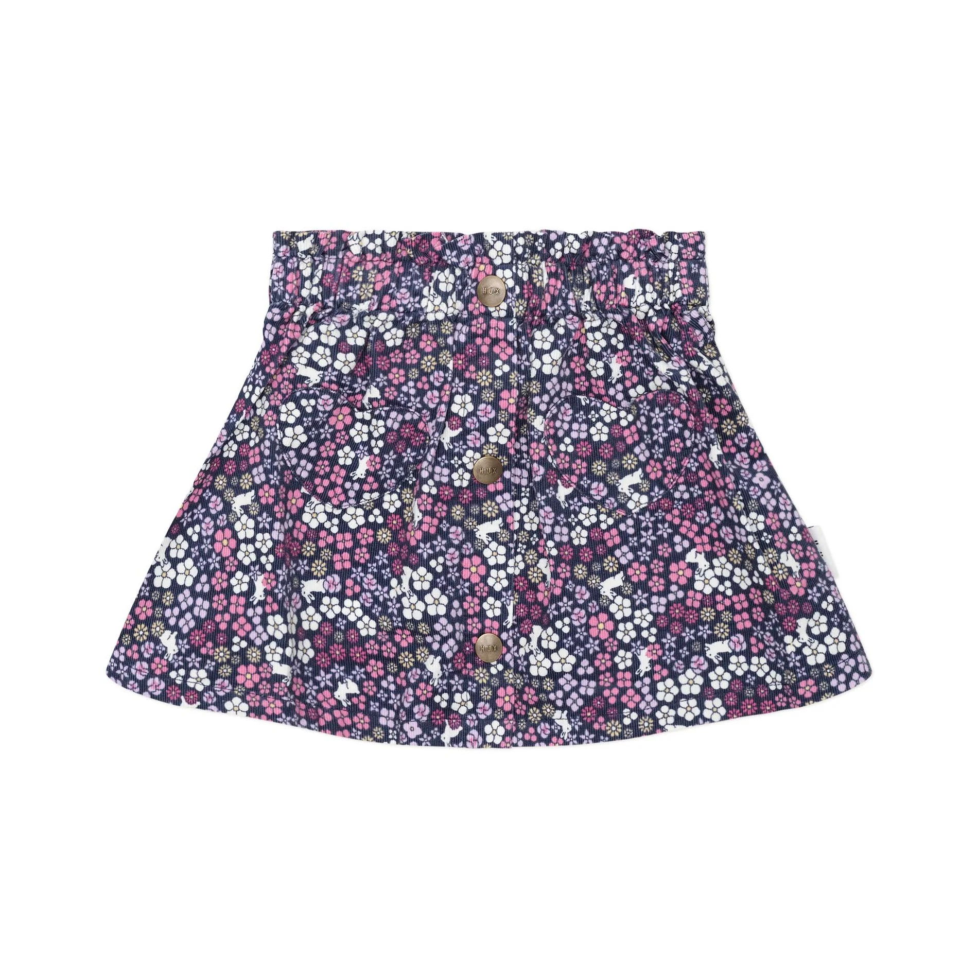 Huxbaby Midnight Flower Garden Cord Skirt