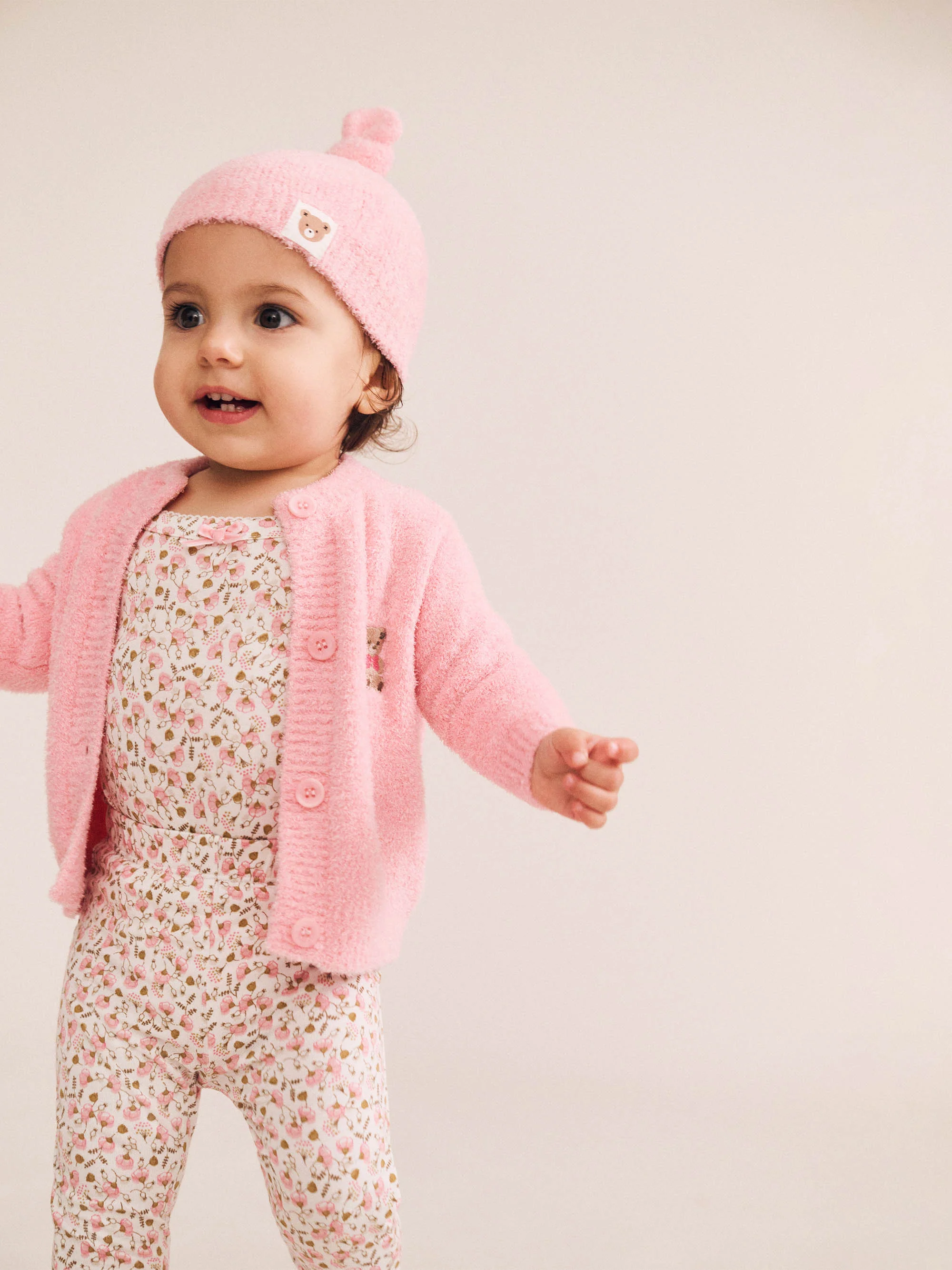 My First Hux Apricot 4Pc Boucle Newborn Set - Image 3