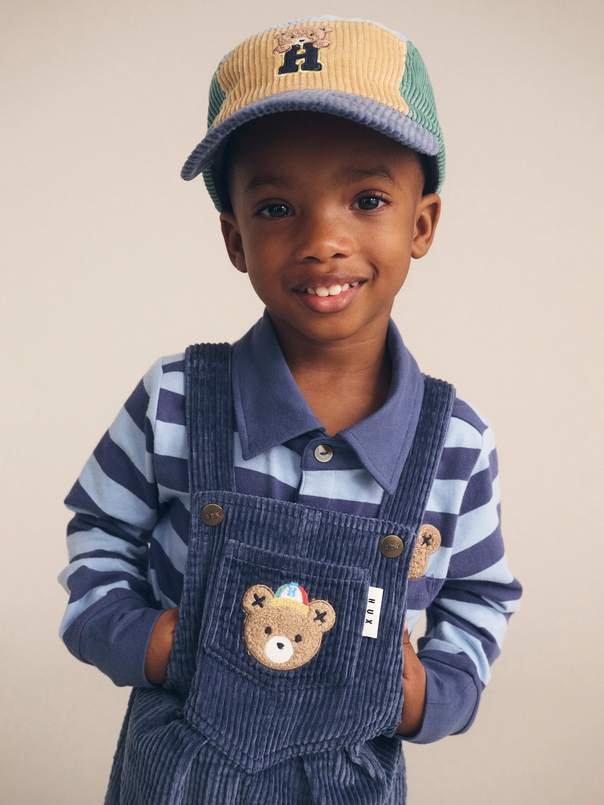 Huxbaby Peeping Hux Blue Stripe Polo - Image 2