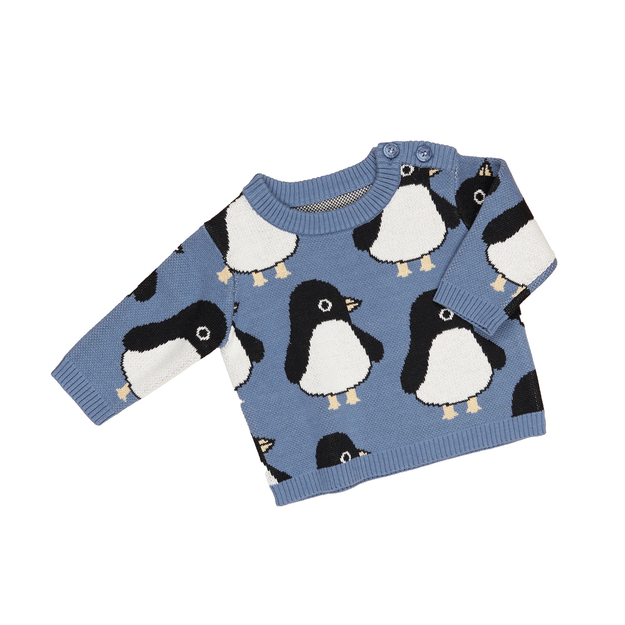 Penguin Knit Jumper - Summer Lake - Image 3